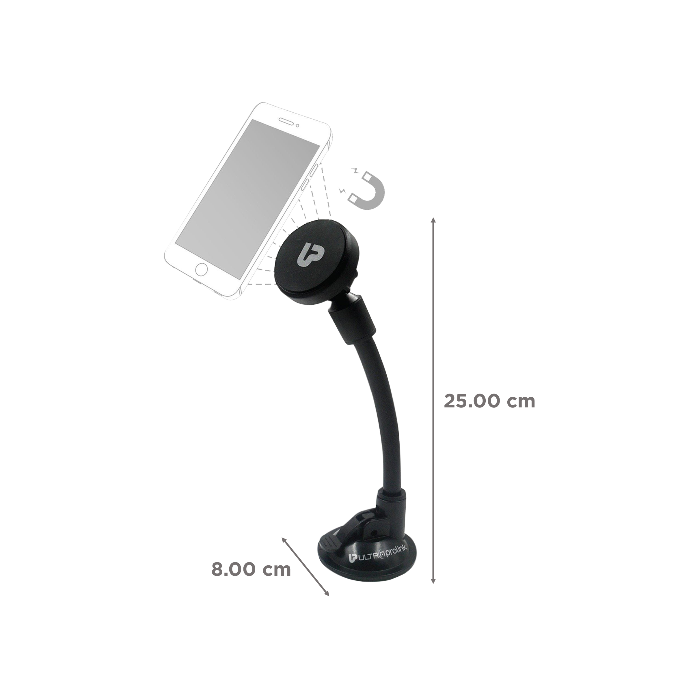 ultraprolink Magneto Windshield Mobile Holder (Magnetic, UM0054, Black)_2