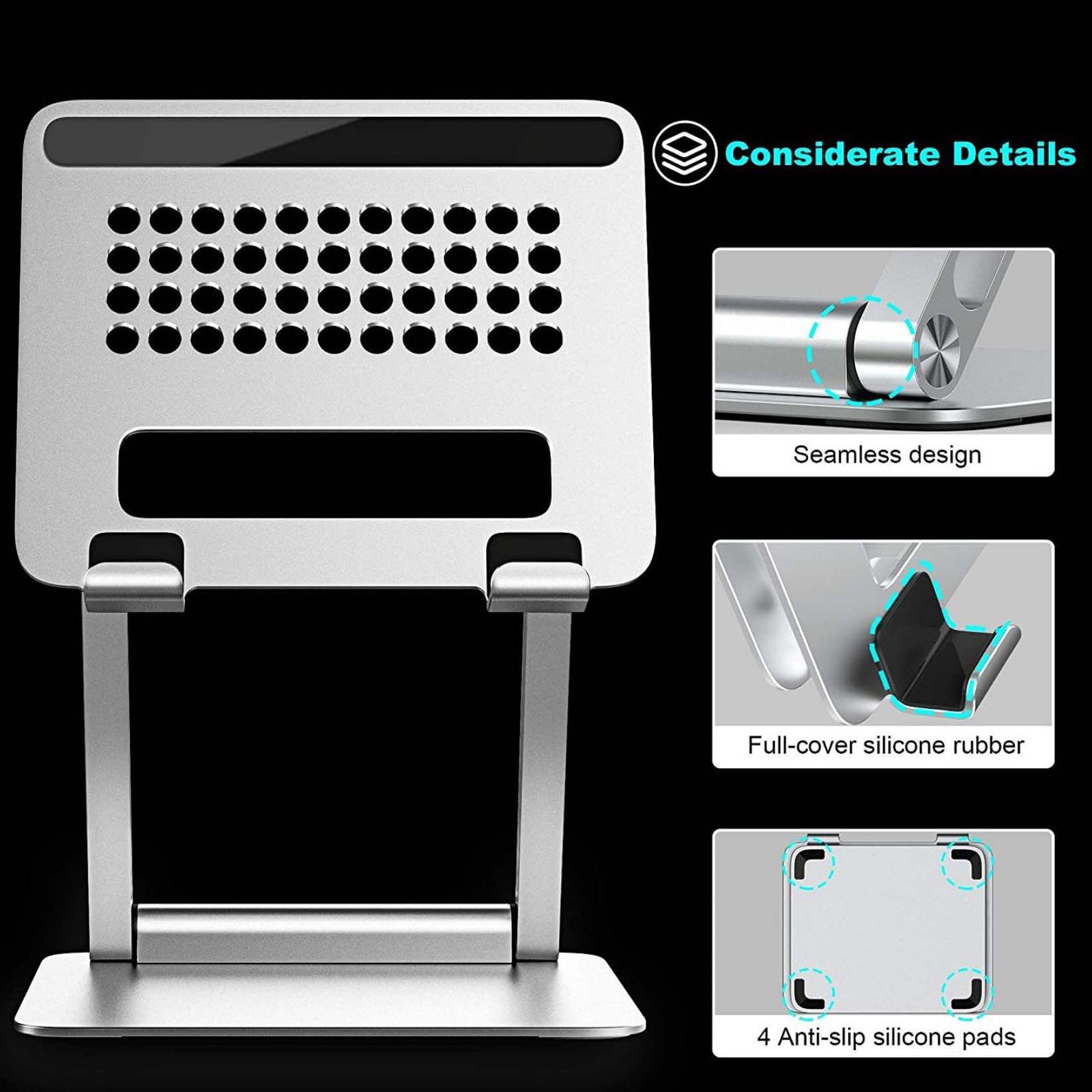 SooPii Stands For Mobiles and Tablets (Multi-Angle Adjustable, DM03, Silver) SooPii Stands For Mobiles and Tablets (Multi-Angle Adjustable, DM03, Silver)_7