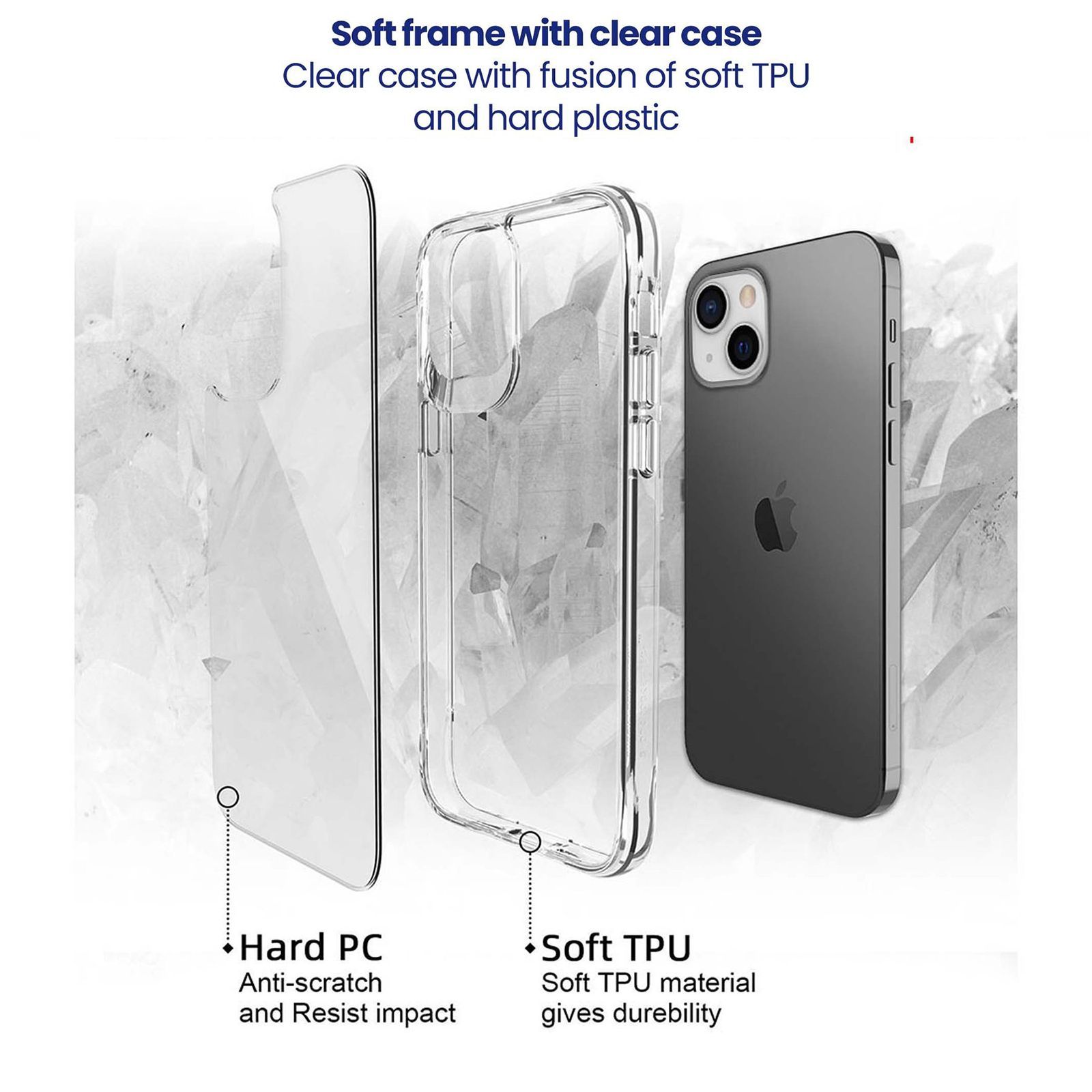 stuffcool Aktion Hard/Soft TPU Back Case for Apple iPhone 13 Mini (Wireless Charging Support, Clear)_9