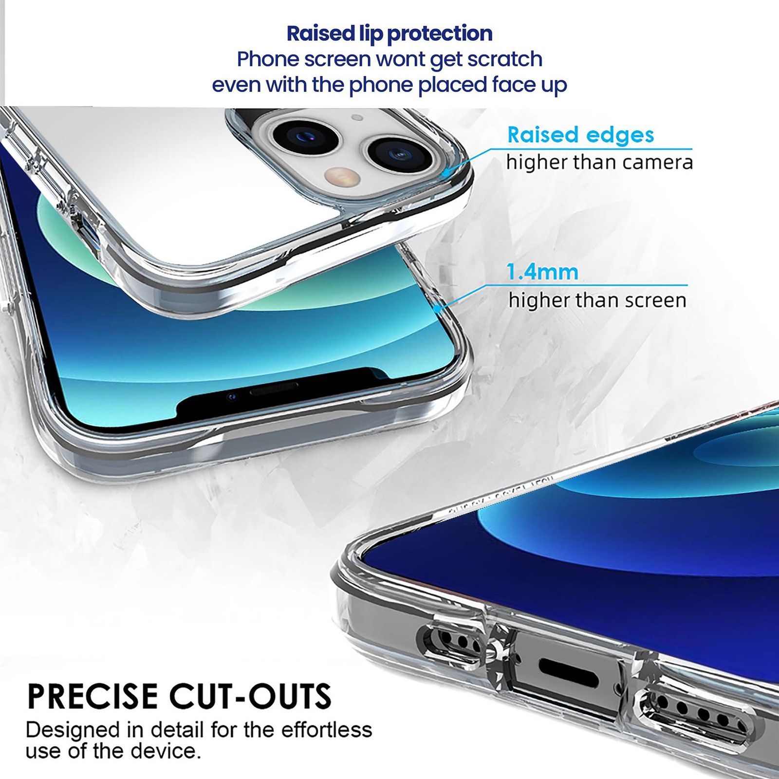 stuffcool Aktion Hard/Soft TPU Back Case for Apple iPhone 13 Mini (Wireless Charging Support, Clear)_5