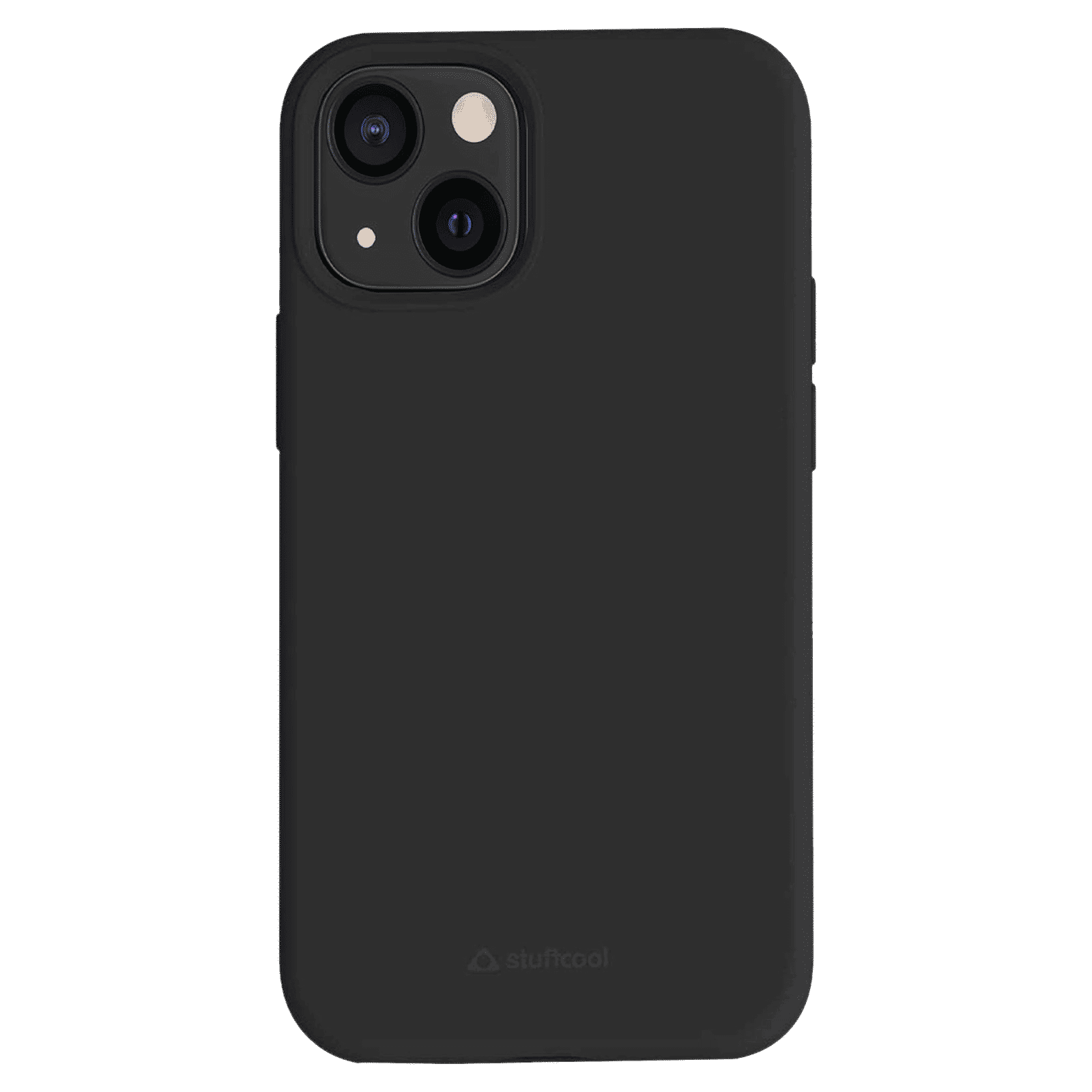 stuffcool Silo Soft and Smooth Rubber Back Cover for Apple iPhone 13 Mini (Camera Protection, Black)_3