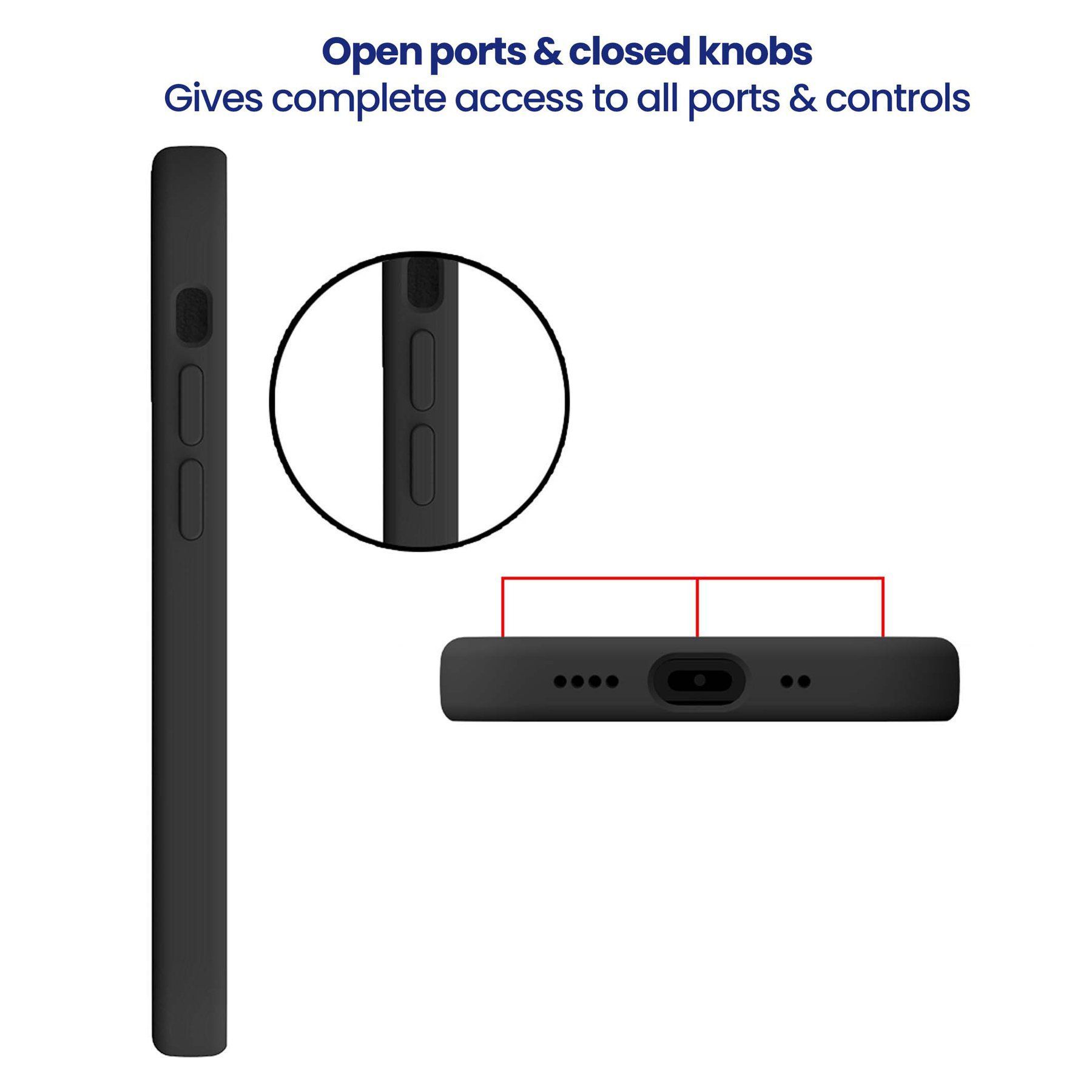 stuffcool Silo Soft and Smooth Rubber Back Cover for Apple iPhone 13 Mini (Camera Protection, Black)_9