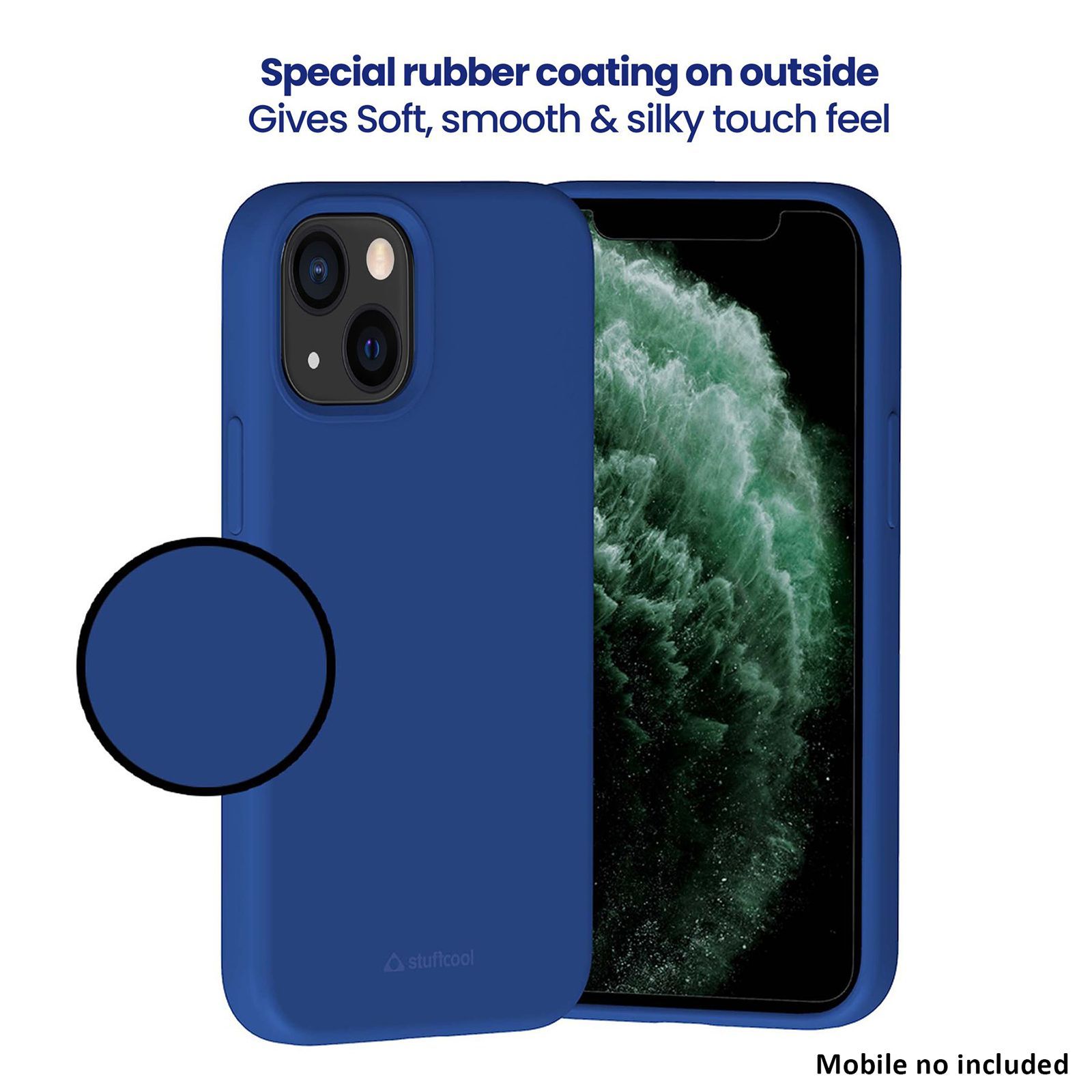 stuffcool Silo Soft and Smooth Rubber Back Cover for Apple iPhone 13 Mini (Camera Protection, Navy) stuffcool Silo Soft and Smooth Rubber Back Cover for Apple iPhone 13 Mini (Camera Protection, Navy)_4