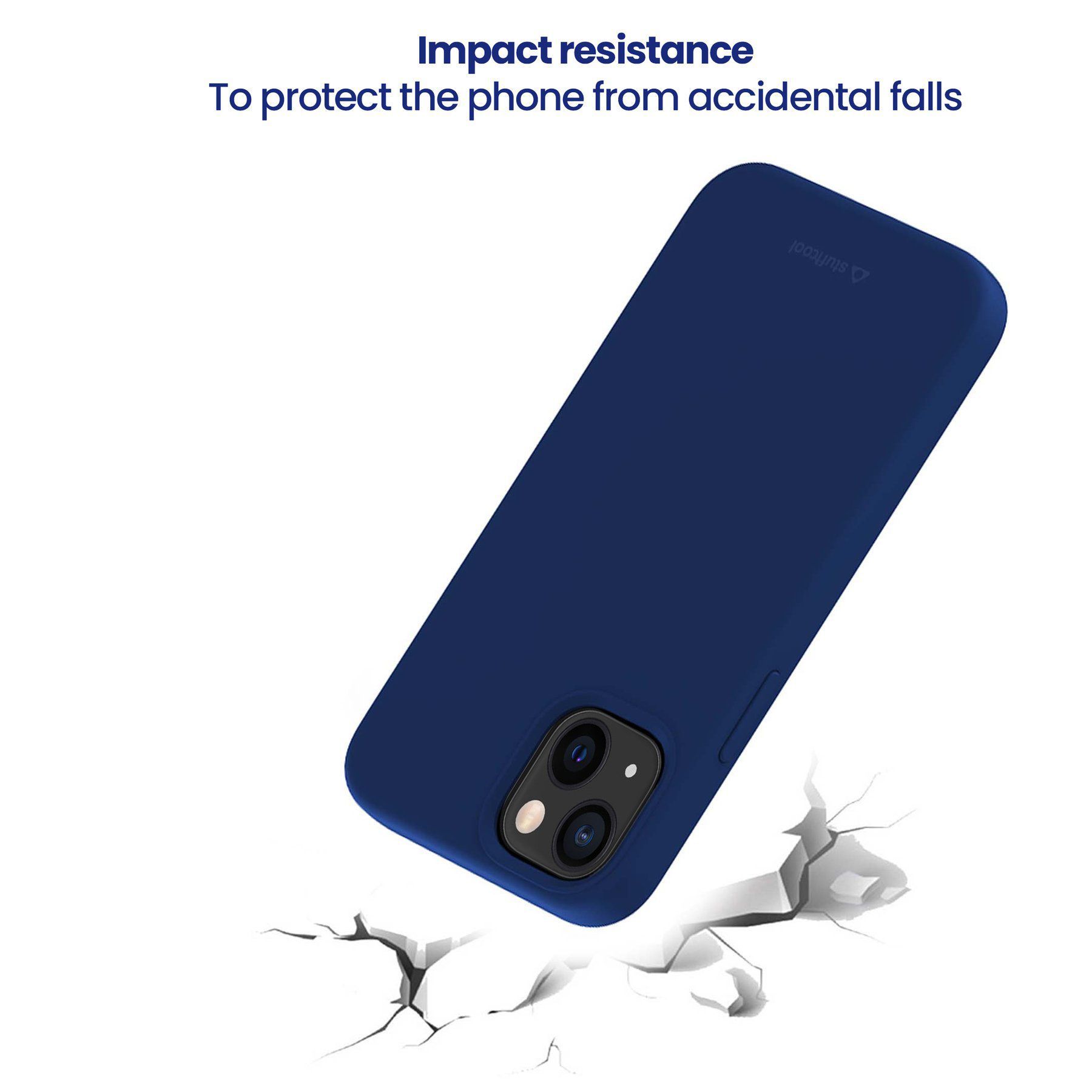 stuffcool Silo Soft and Smooth Rubber Back Cover for Apple iPhone 13 (Camera Protection, Navy) stuffcool Silo Soft and Smooth Rubber Back Cover for Apple iPhone 13 (Camera Protection, Navy)_8