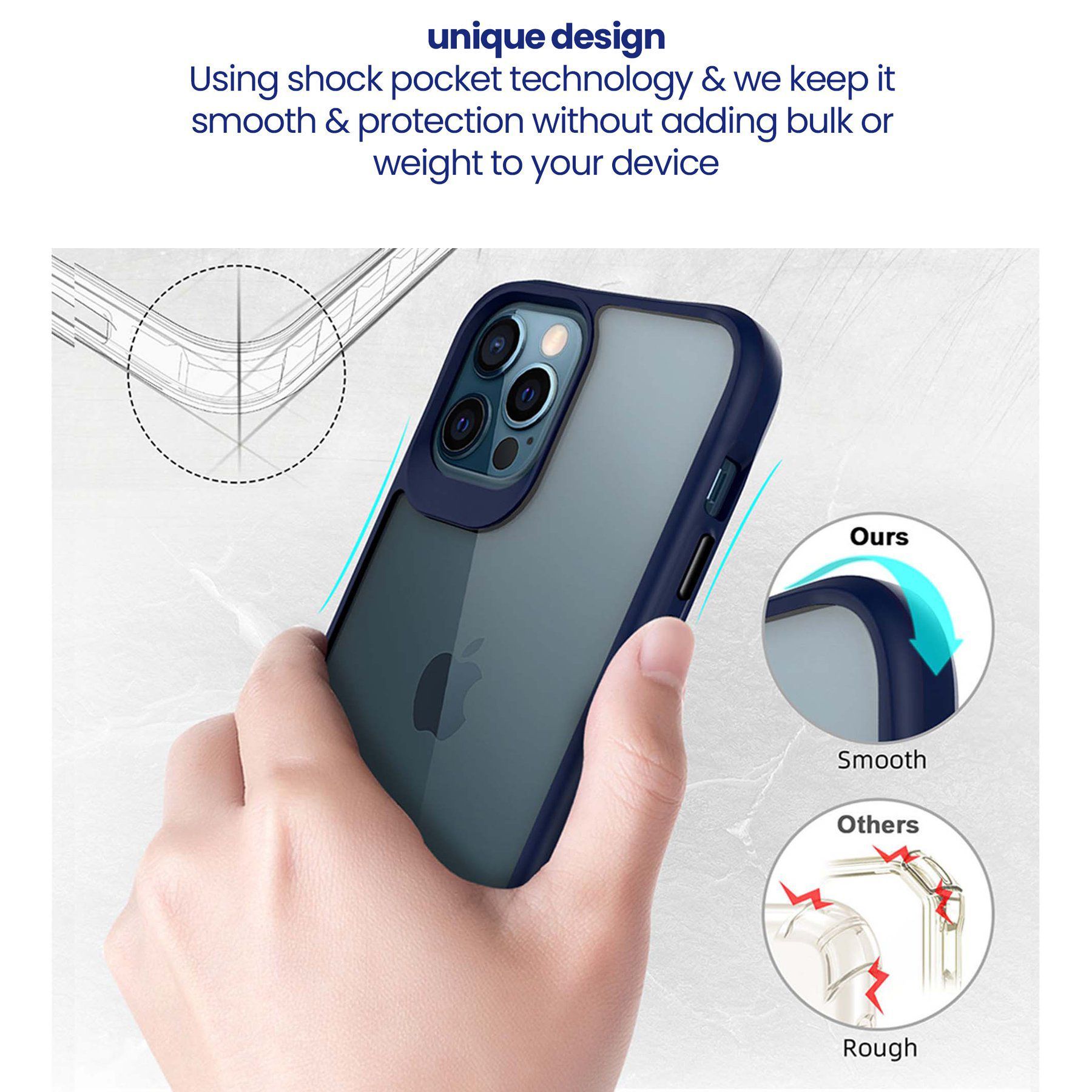 stuffcool Aktion TPU Back Cover for Apple iPhone 13 Pro (Shock Pocket Technology, Blue)_8