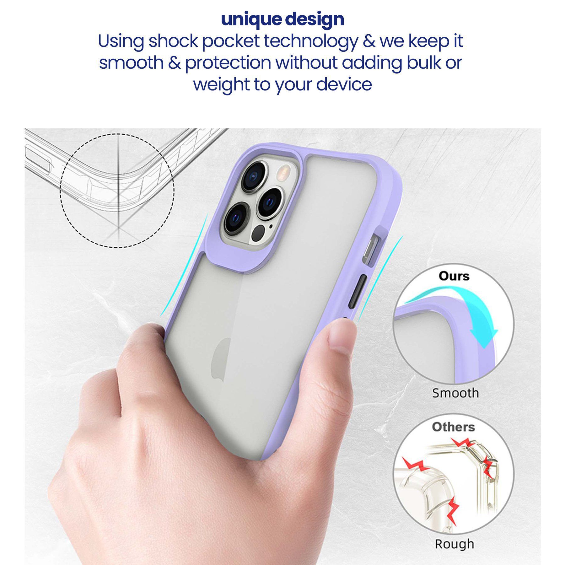 stuffcool Aktion TPU Back Cover for Apple iPhone 13 Pro (Shock Pocket Technology, Purple)_8