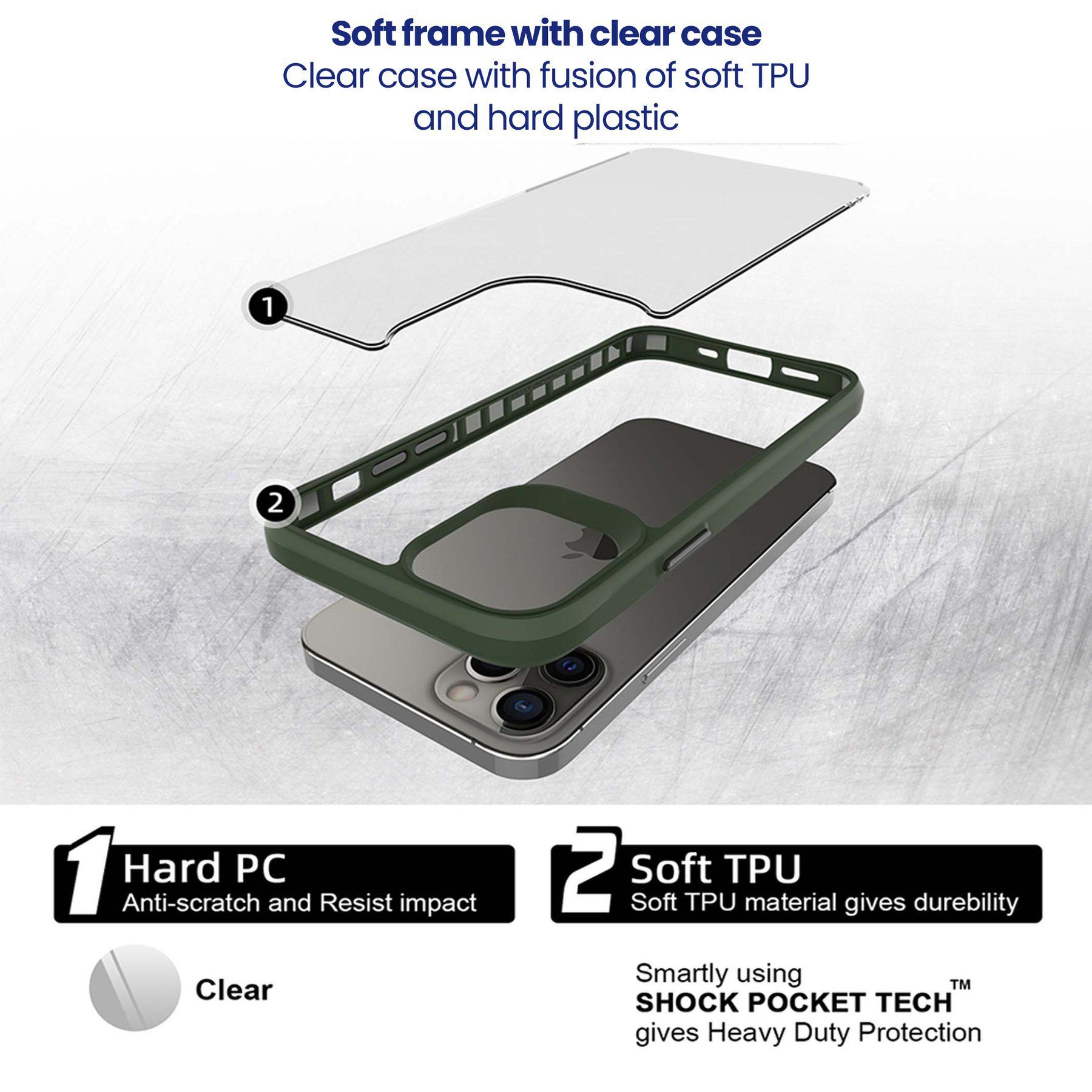 stuffcool Aktion TPU Back Cover for Apple iPhone 13 Pro (Shock Pocket Technology, Green)_12