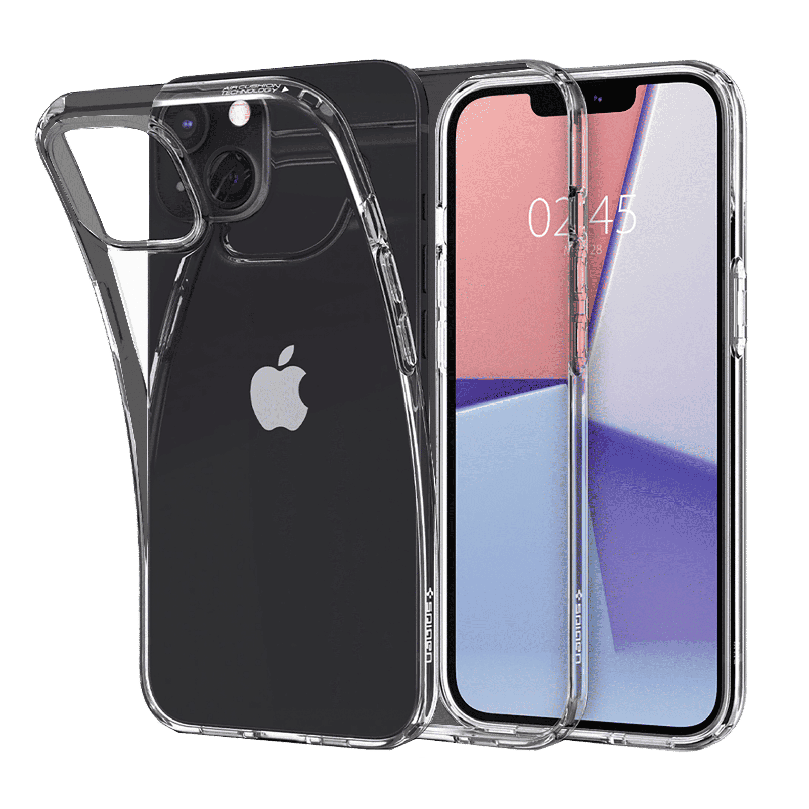 spigen ACS03347 Hard TPU Back Cover for Apple iPhone 13 Mini (Wireless Charging Compatible, Clear)_10