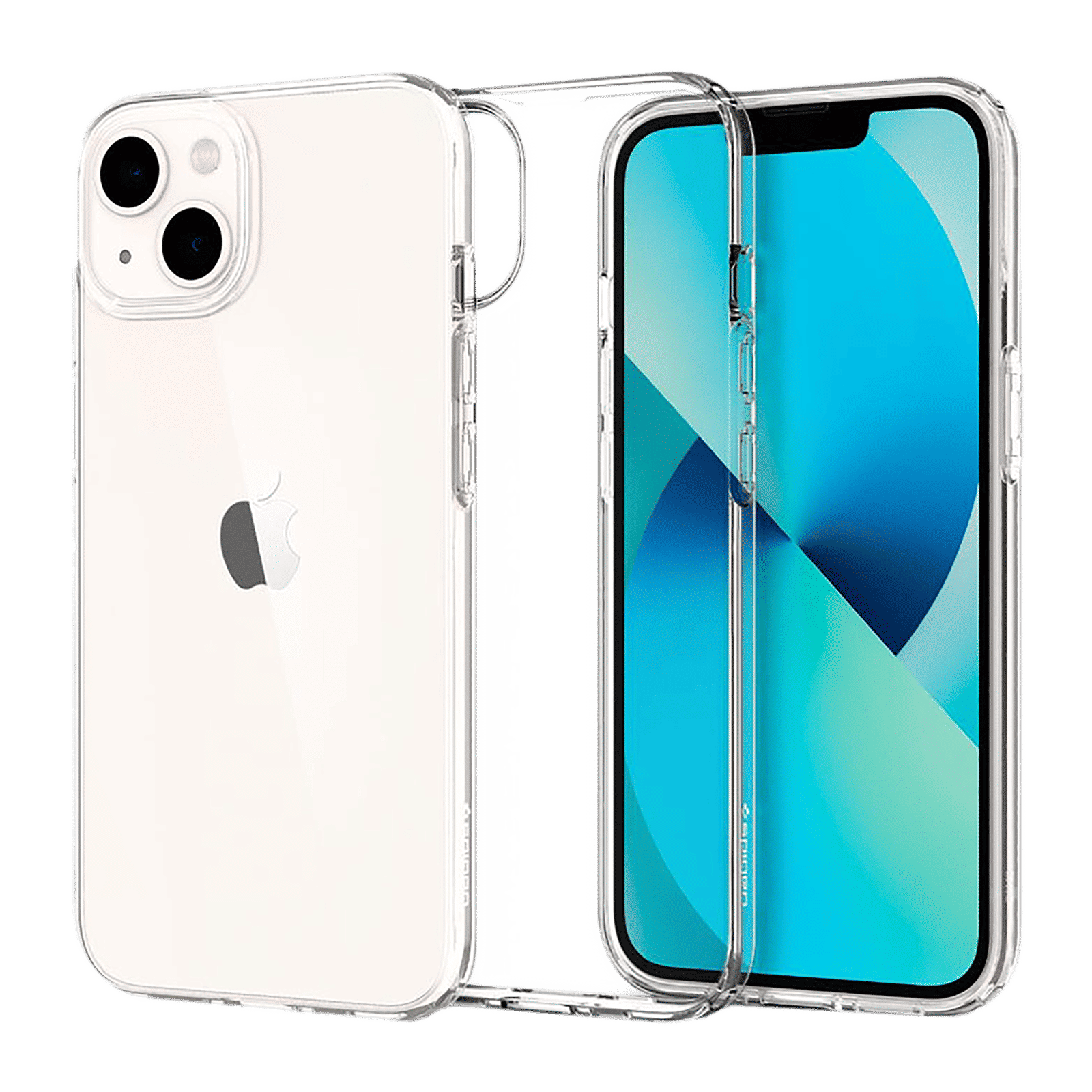 spigen ACS03347 Hard TPU Back Cover for Apple iPhone 13 Mini (Wireless Charging Compatible, Clear)_6