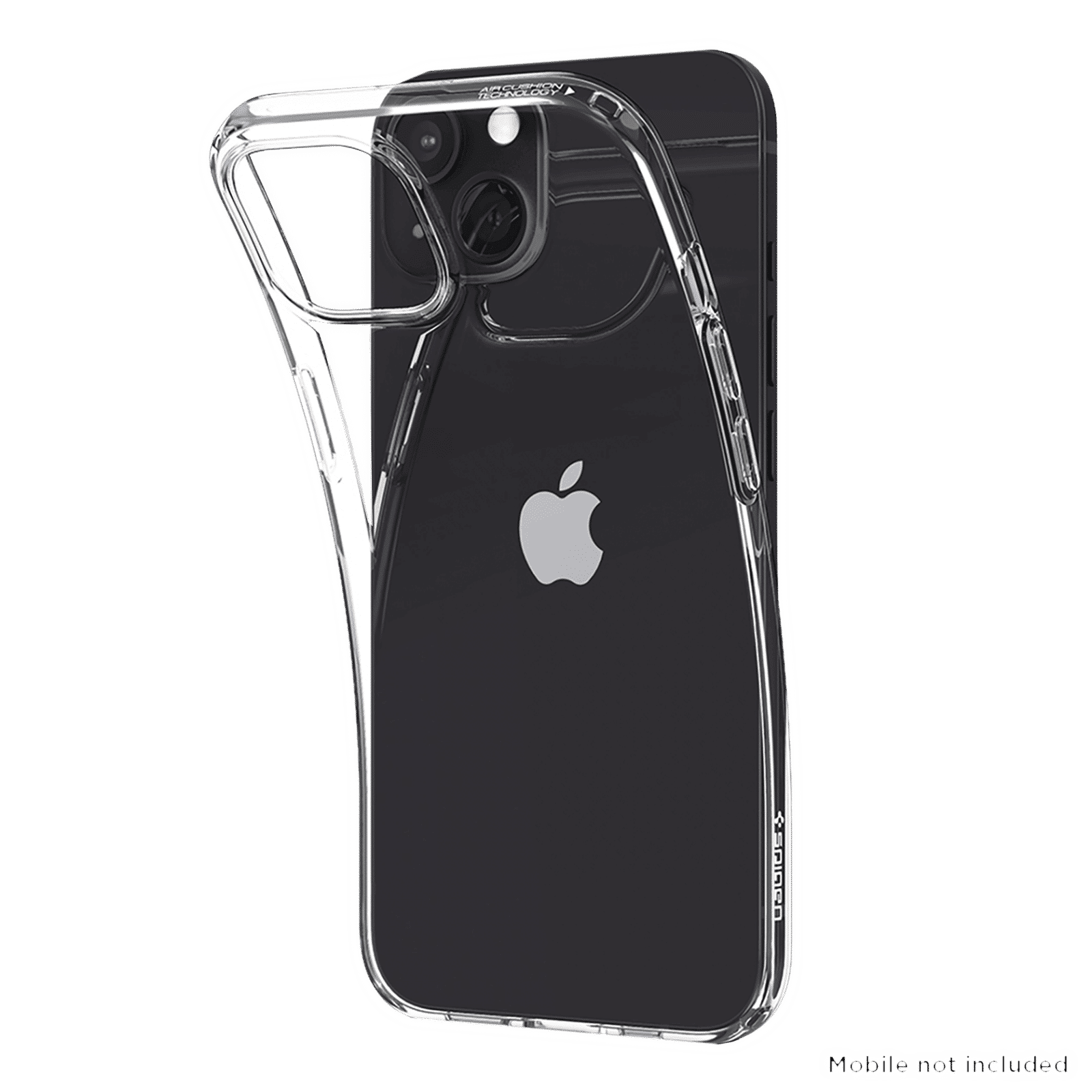 spigen ACS03347 Hard TPU Back Cover for Apple iPhone 13 Mini (Wireless Charging Compatible, Clear)_8