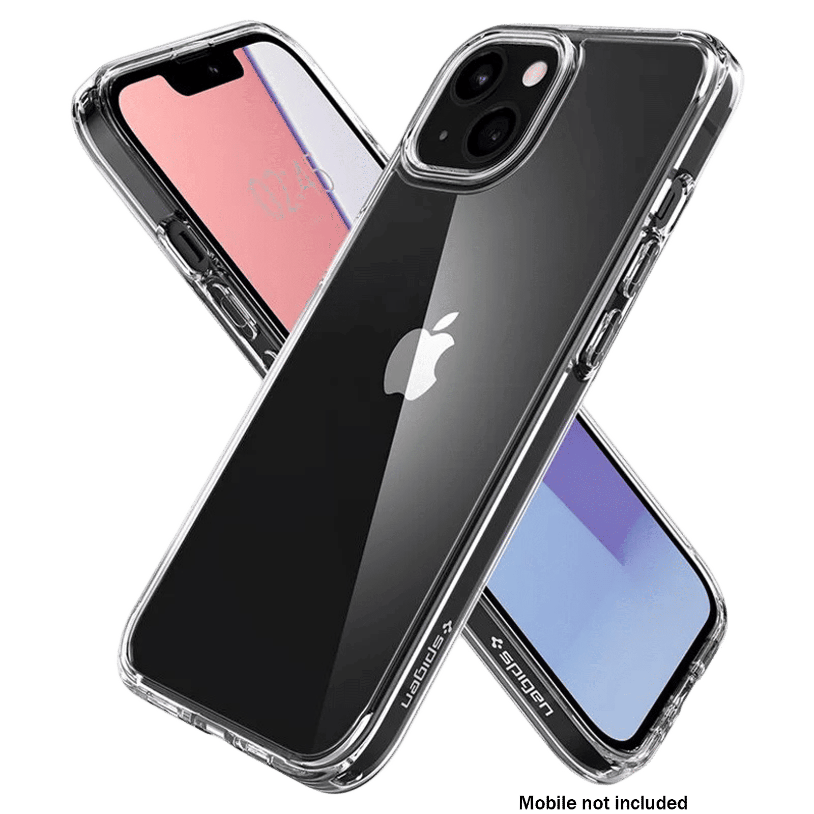 spigen Crystal Hybrid TPU Back Cover for Apple iPhone 13 Mini (Supports Wireless Charging, Crystal Clear)_6