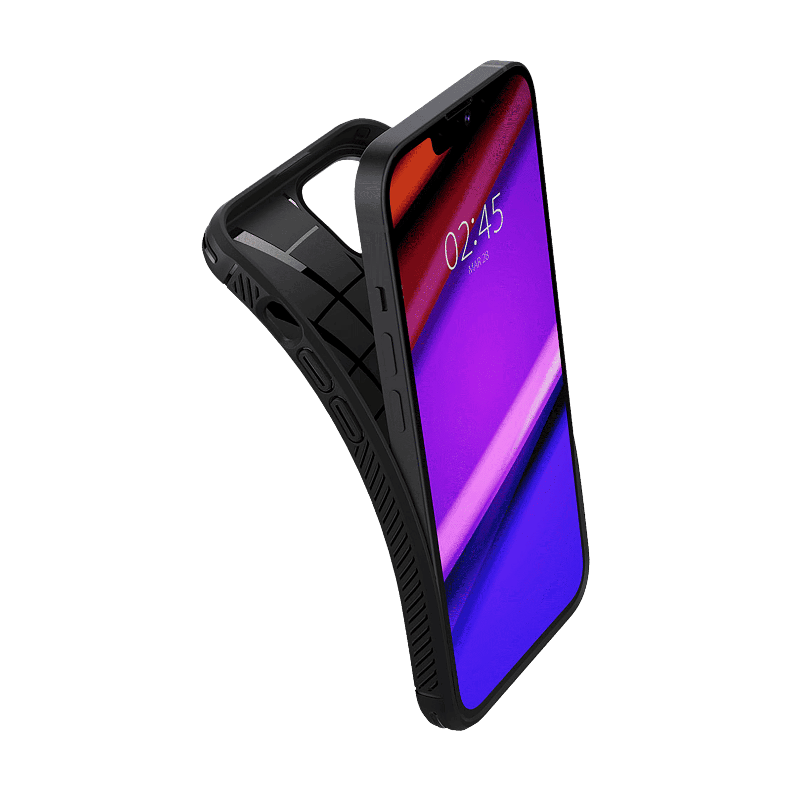 spigen Rugged Armor TPU Back Cover for Apple iPhone 13 Mini (Air Cushion Technology, Matte Black)_10