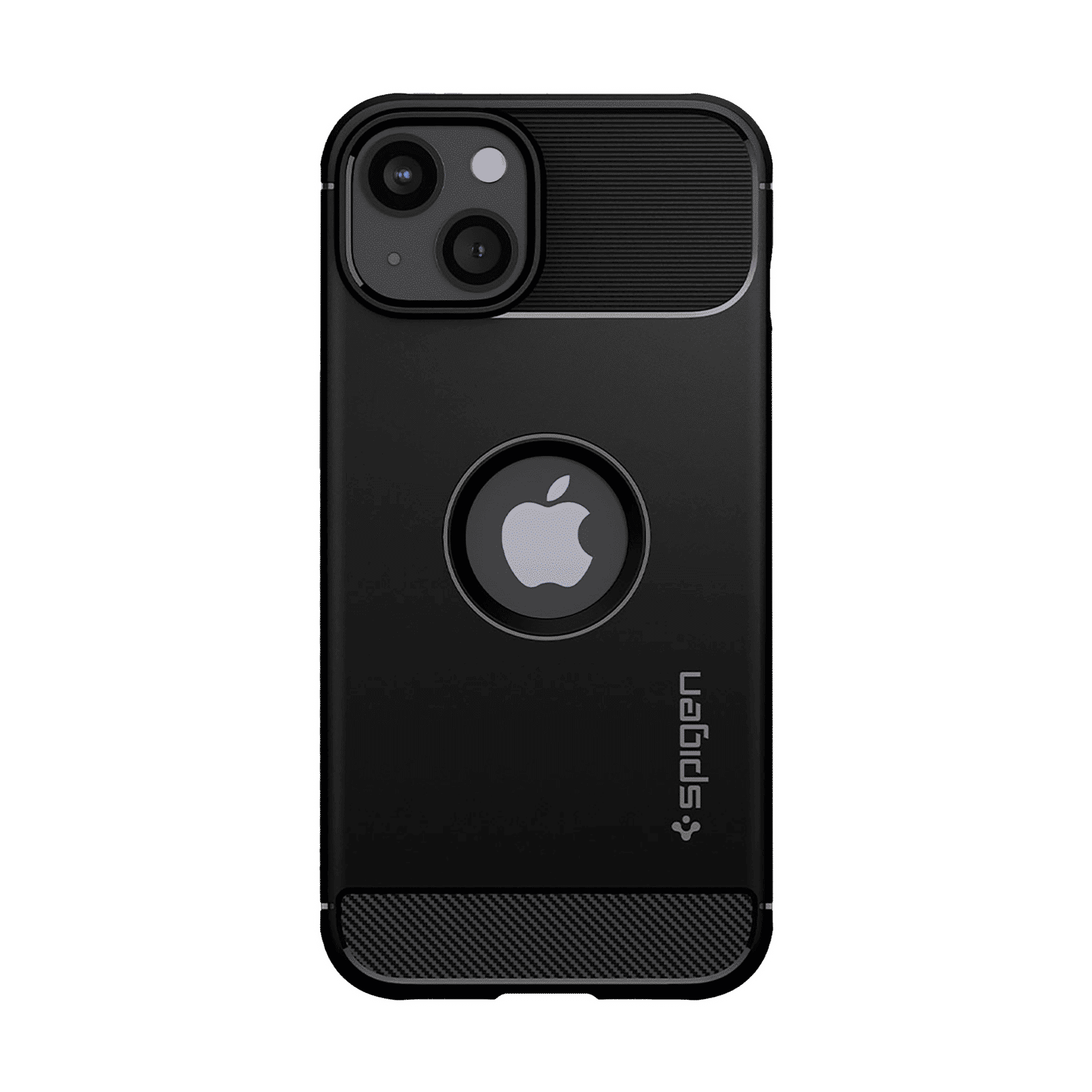 spigen Rugged Armor TPU Back Cover for Apple iPhone 13 Mini (Air Cushion Technology, Matte Black)_13