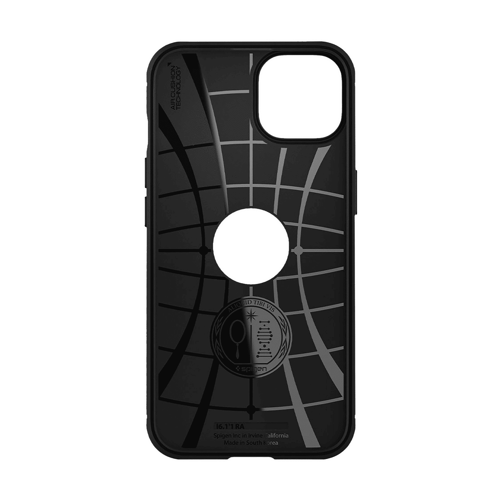 spigen Rugged Armor TPU Back Cover for Apple iPhone 13 Mini (Air Cushion Technology, Matte Black)_4