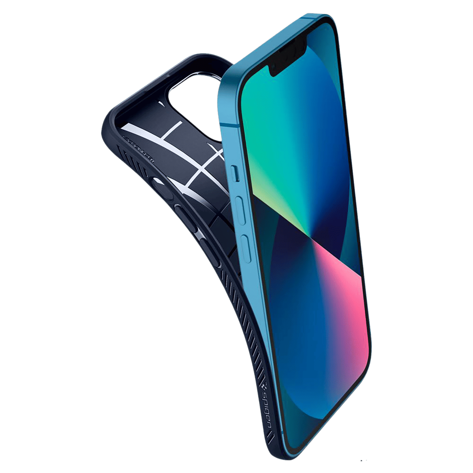 spigen Liquid Air TPU Back Cover for Apple iPhone 13 (Supports Wireless Charging, Navy Blue) spigen Liquid Air TPU Back Cover for Apple iPhone 13 (Supports Wireless Charging, Navy Blue)_11