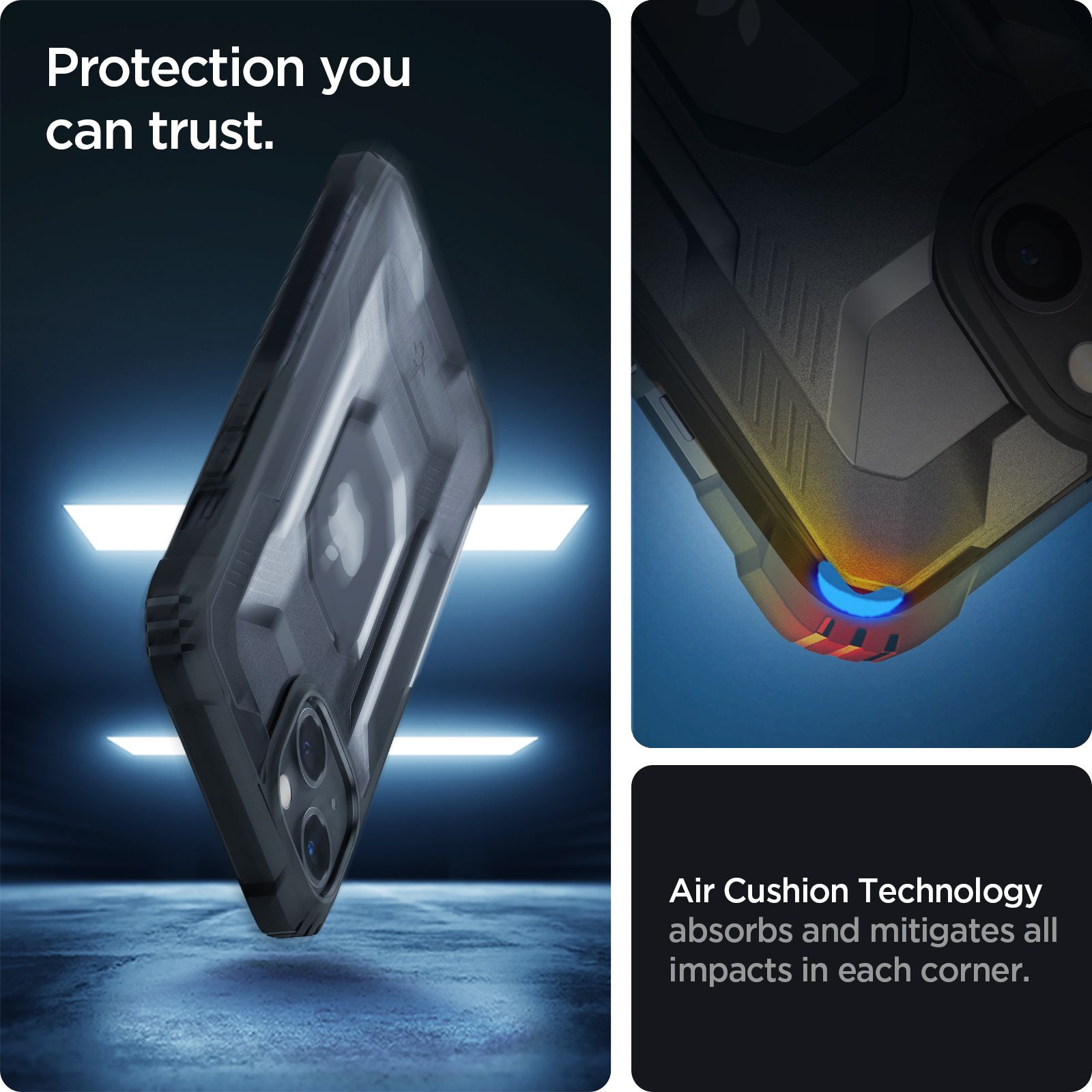 spigen Nitro Force TPU Back Case For iPhone 13 (Impact Resistance, ACS03547, Matte Black) spigen Nitro Force TPU Back Case For iPhone 13 (Impact Resistance, ACS03547, Matte Black)_14