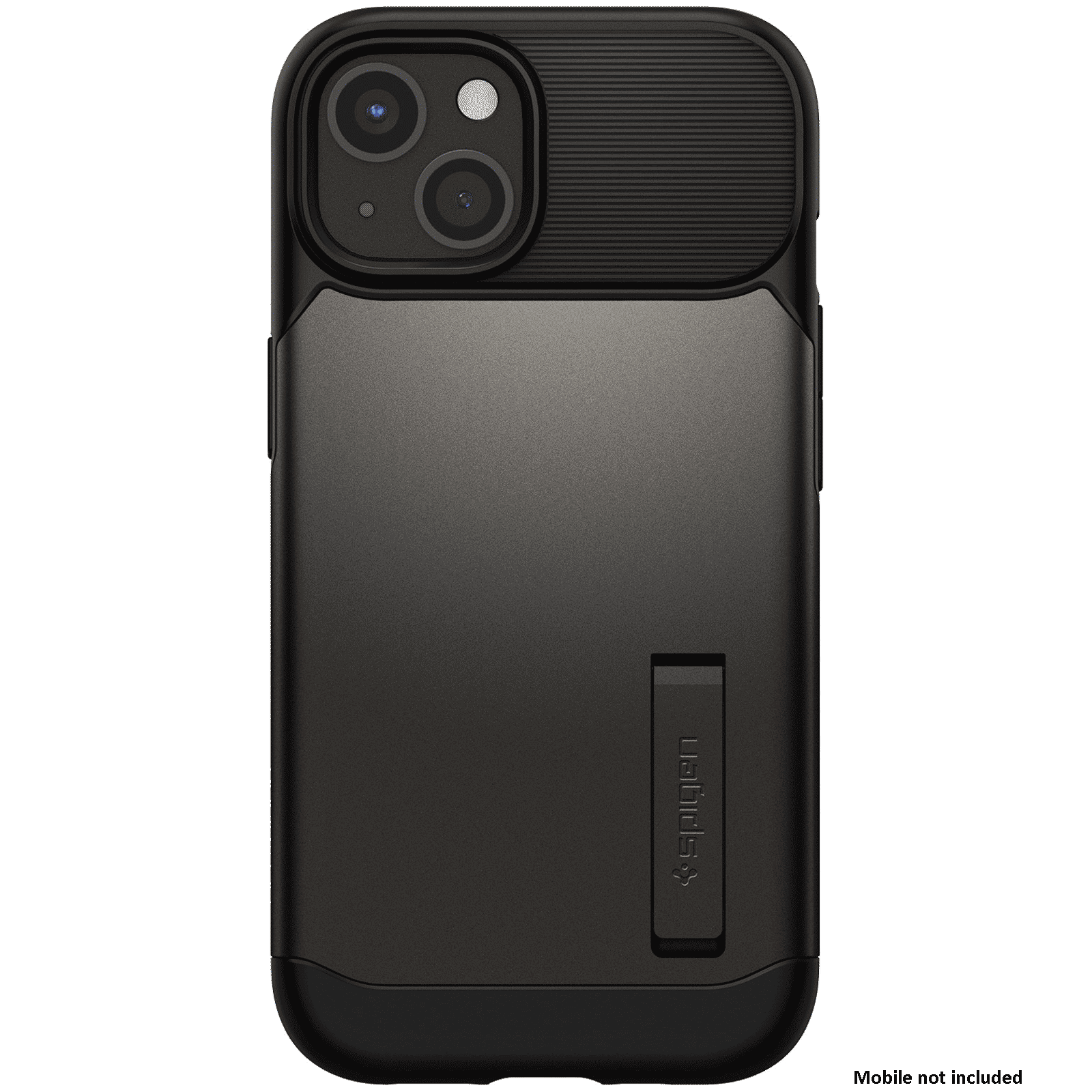 spigen Slim Armor Hard TPU & Polycarbonate Back Cover for Apple iPhone 13 (Wireless Charging Compatible, Black)_3