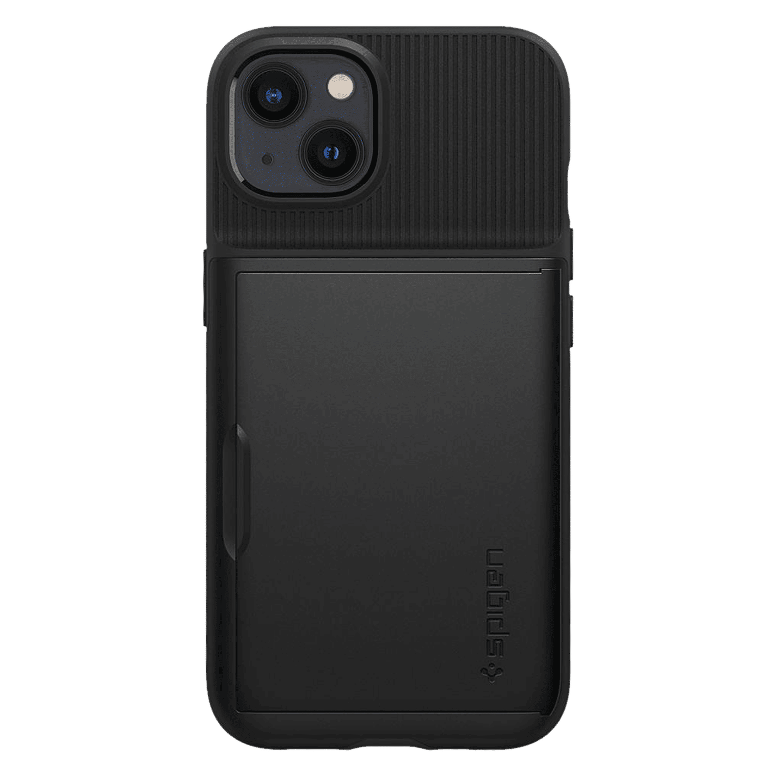 spigen Slim Armor CS TPU & Polycarbonate Back Cover for Apple iPhone 13 (Air Cushion Technology, Black)_3