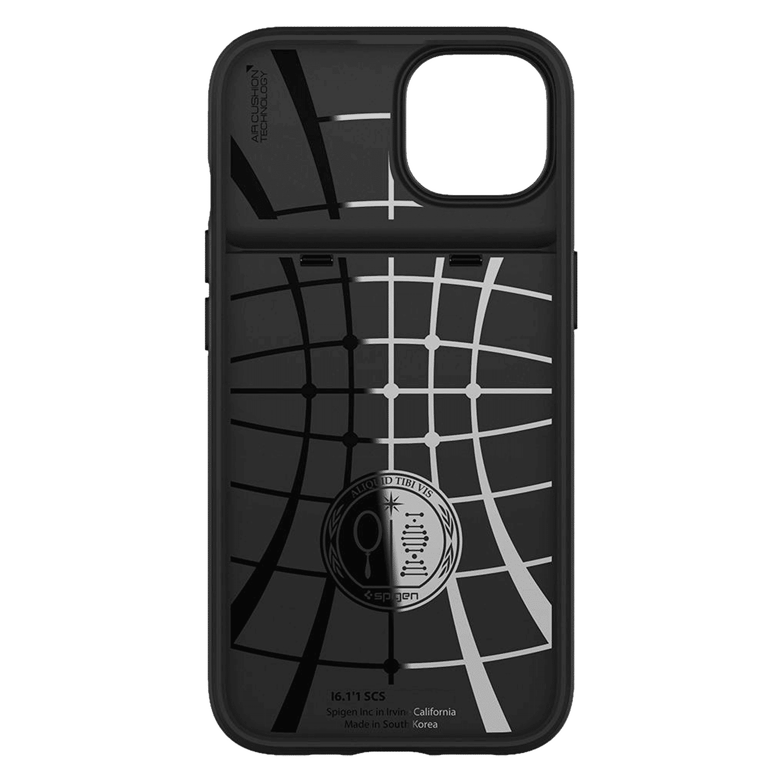 spigen Slim Armor CS TPU & Polycarbonate Back Cover for Apple iPhone 13 (Air Cushion Technology, Black)_5