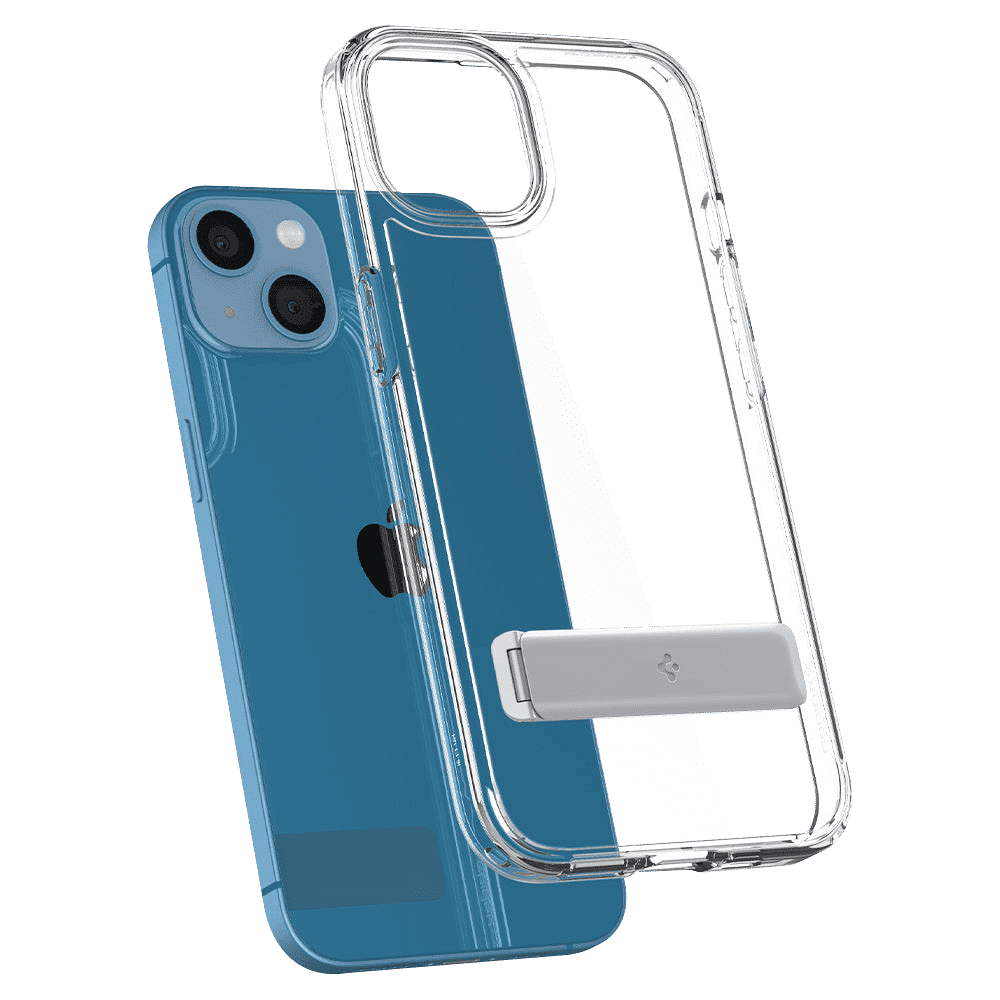 spigen Ultra Hybrid S TPU & Polycarbonate Back Case for Apple iPhone 13 (Air Cushion Technology, Crystal Clear)_11
