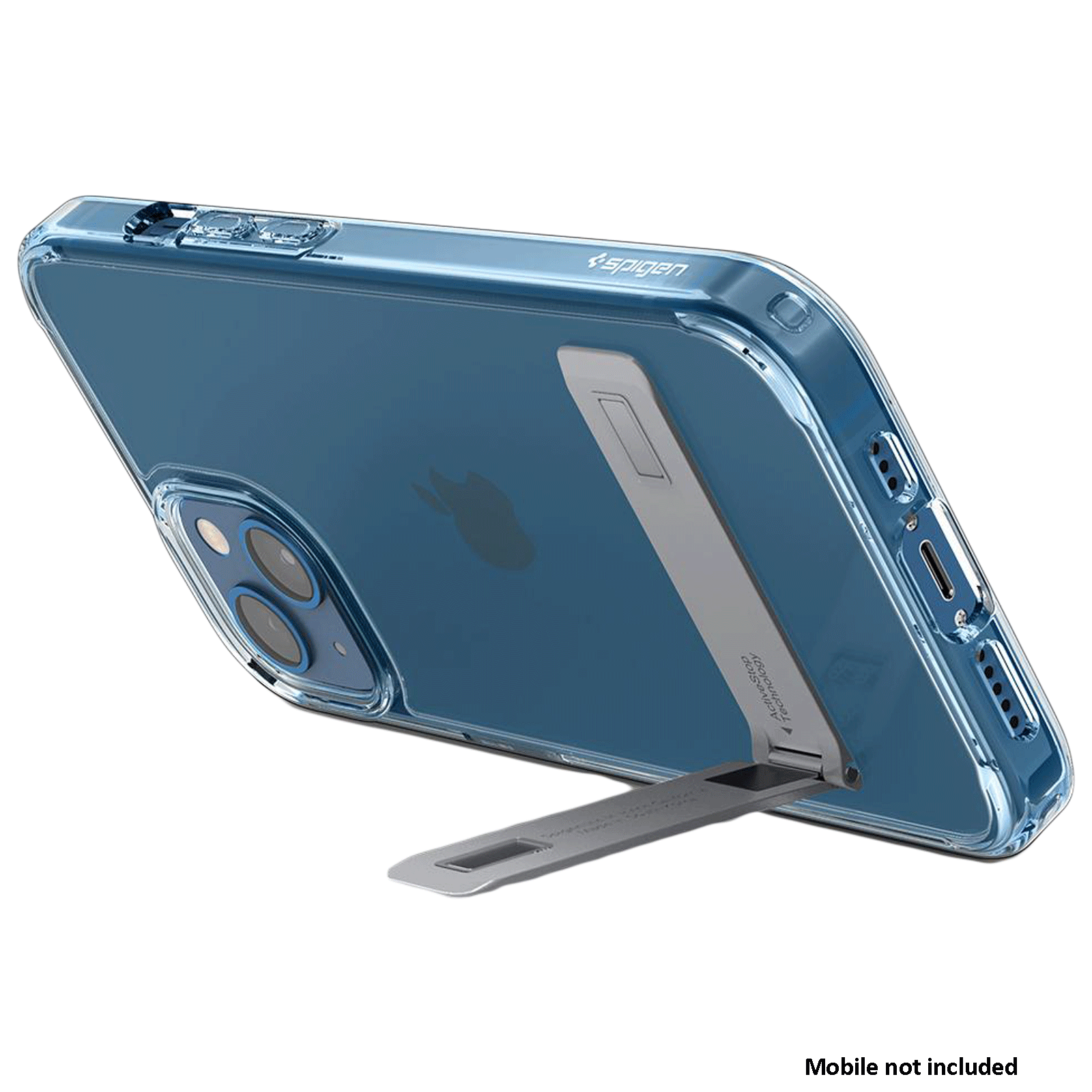 spigen Ultra Hybrid S TPU & Polycarbonate Back Case for Apple iPhone 13 (Air Cushion Technology, Crystal Clear)_6