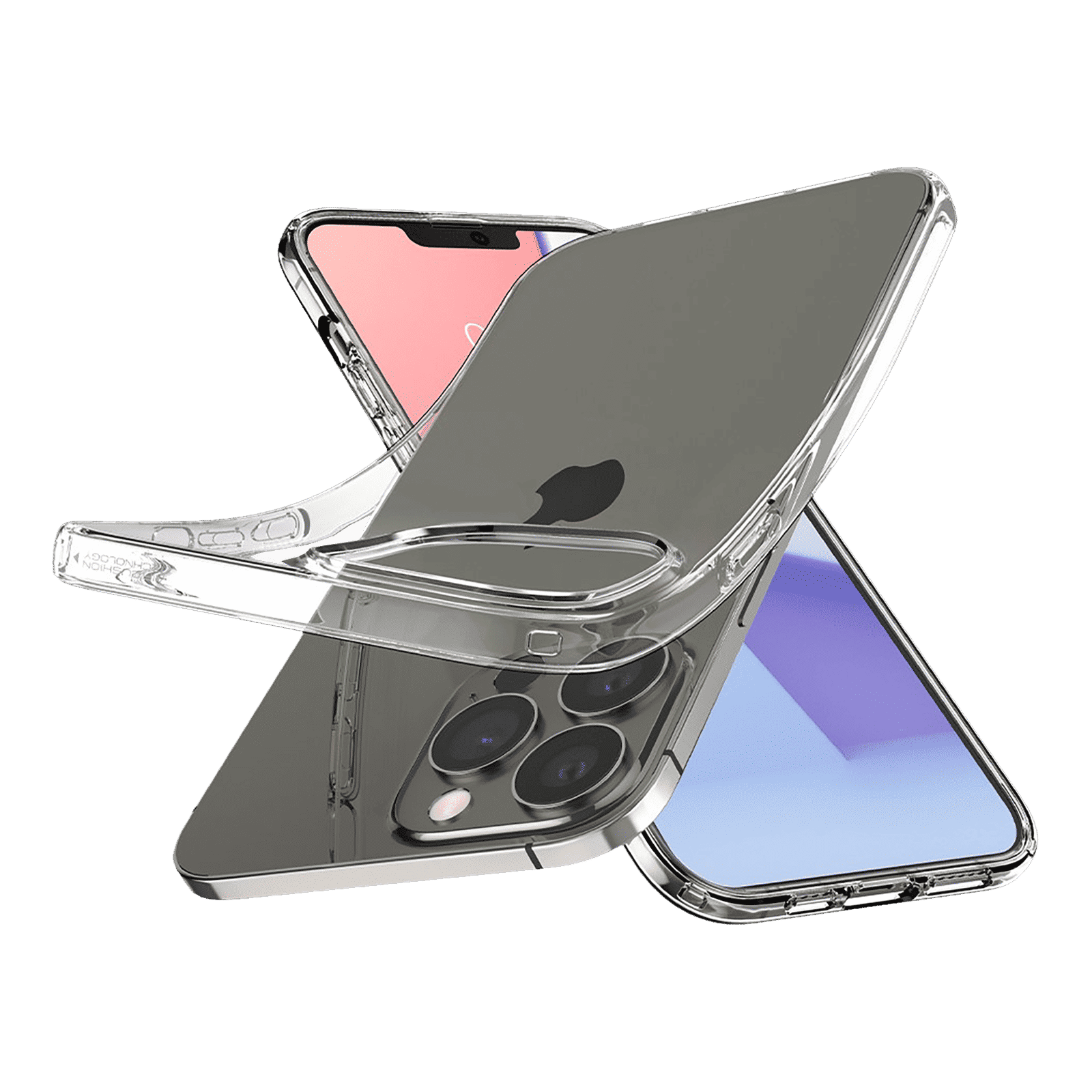 spigen Crystal Slot TPU Back Cover for Apple iPhone 13 Pro (Wireless Charging Compatible, Crystal Clear)_8