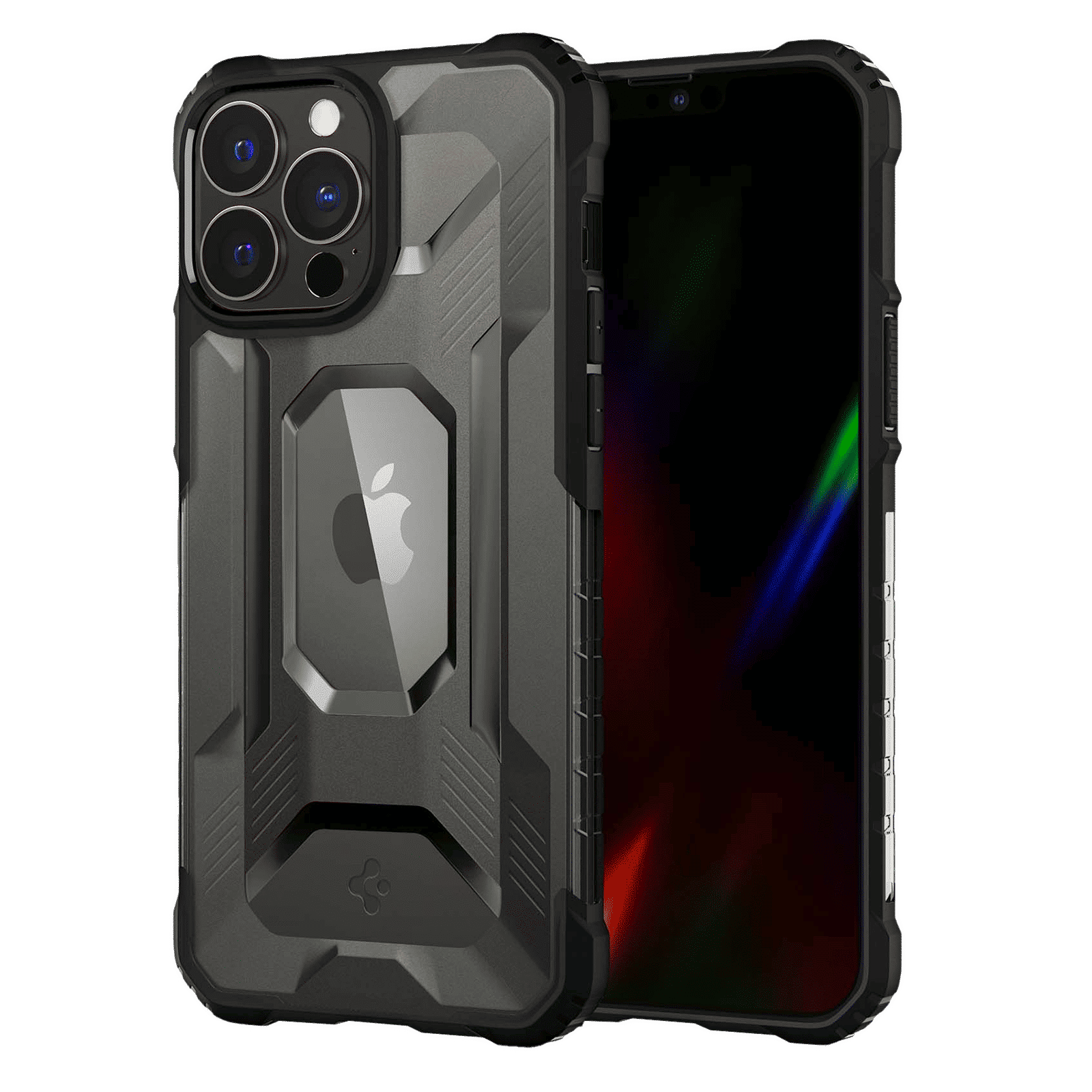 spigen Nitro Force TPU & Polycarbonate Back Cover for Apple iPhone 13 Pro (Air Cushion Technology, Matte Black)_1