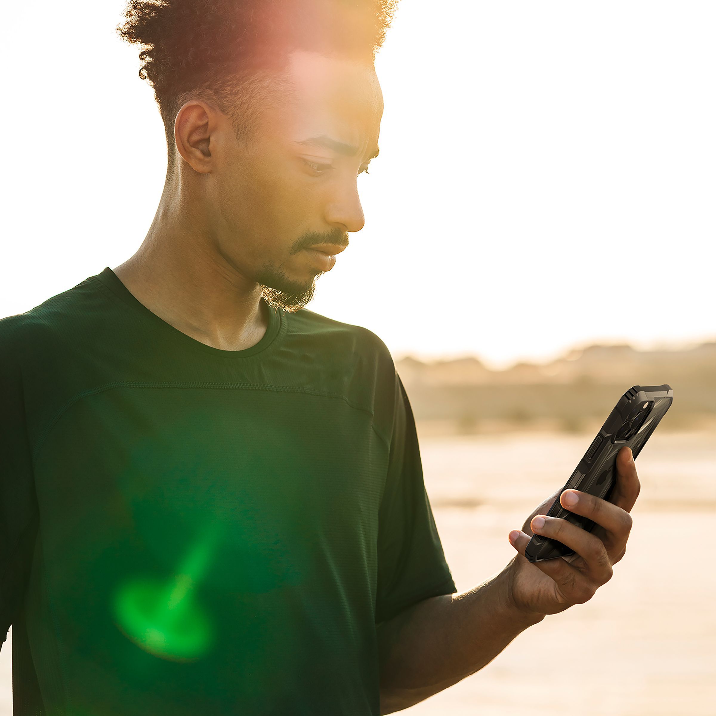 spigen Nitro Force TPU & Polycarbonate Back Cover for Apple iPhone 13 Pro (Air Cushion Technology, Matte Black)_13