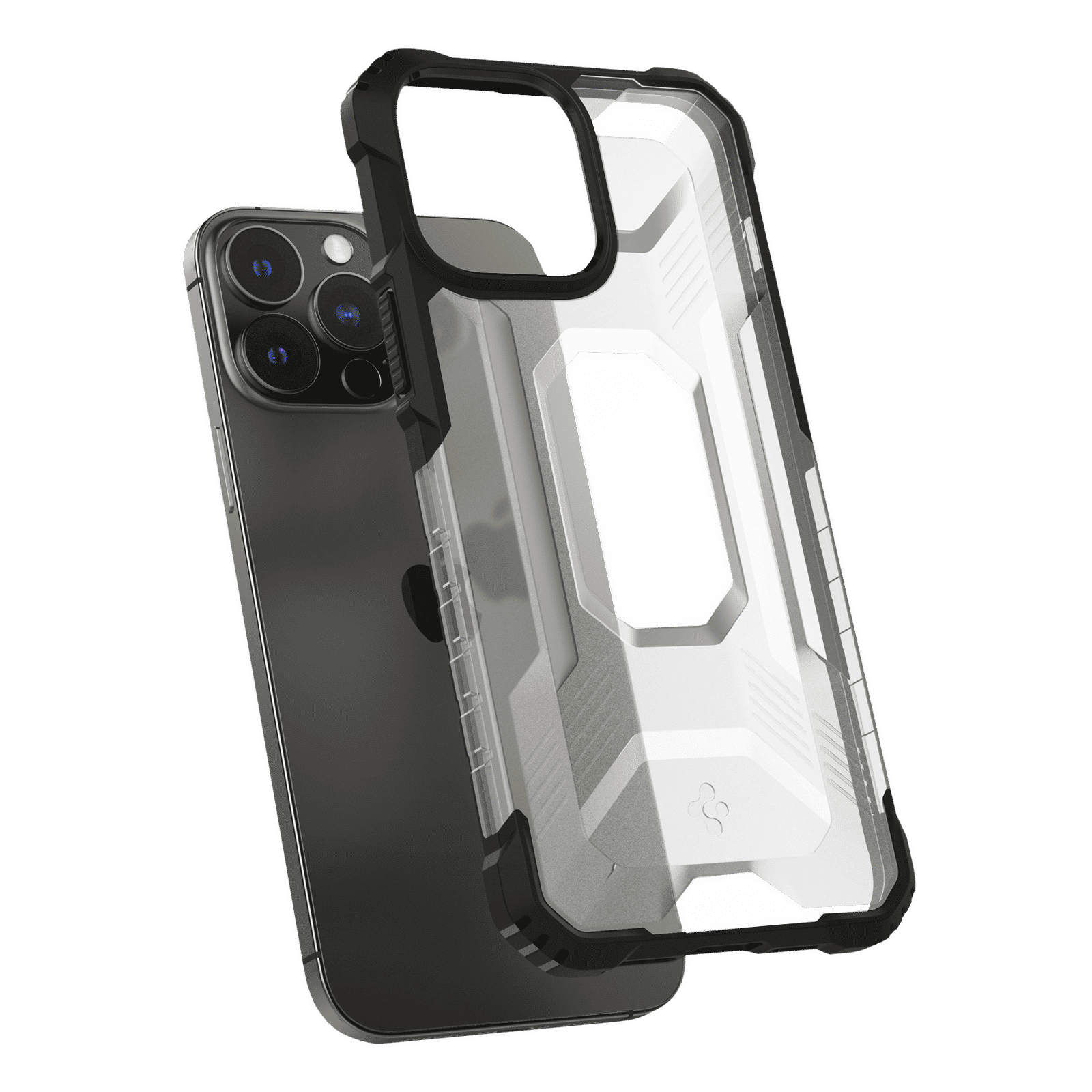 spigen Nitro Force TPU & Polycarbonate Back Cover for Apple iPhone 13 Pro (Air Cushion Technology, Matte Black)_14