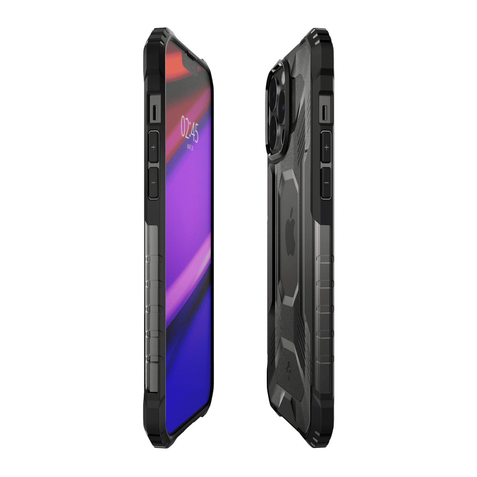spigen Nitro Force TPU & Polycarbonate Back Cover for Apple iPhone 13 Pro (Air Cushion Technology, Matte Black)_18