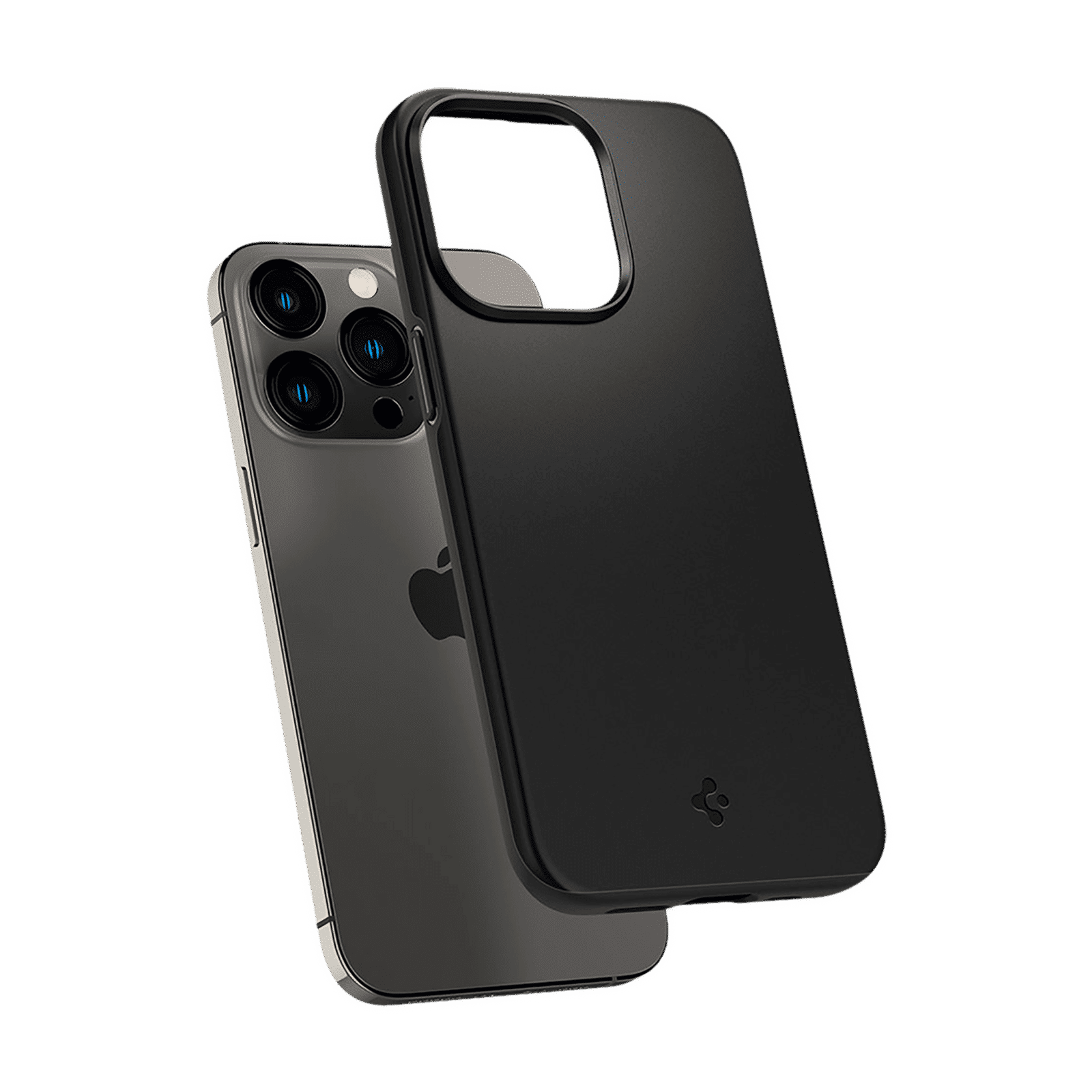 spigen Thin Fit TPU & Polycarbonate Back Cover for Apple iPhone 13 Pro (Wireless Charging Compatible, Black)_8