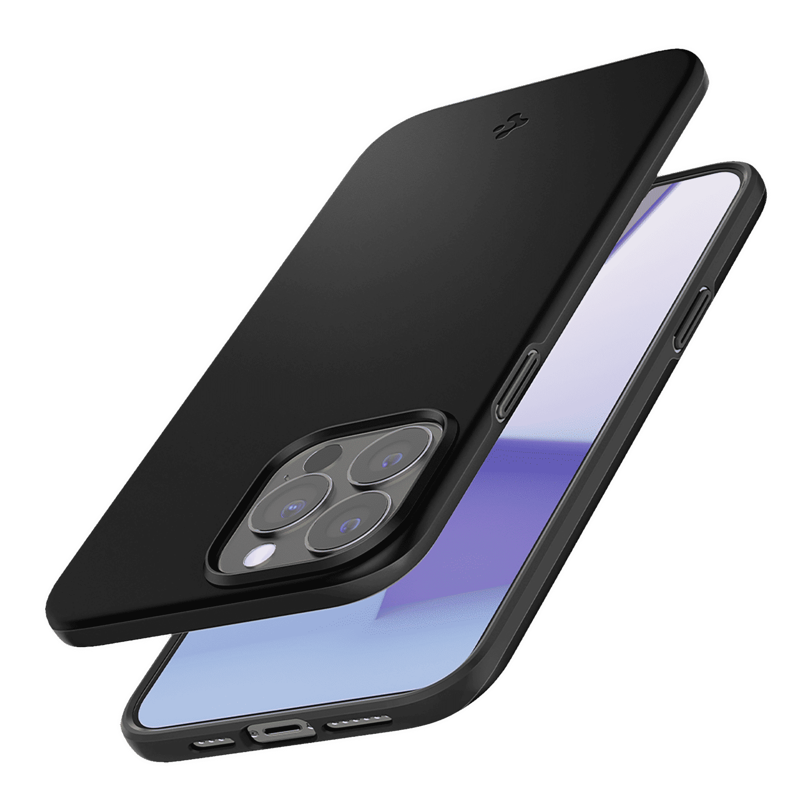 spigen Thin Fit TPU & Polycarbonate Back Cover for Apple iPhone 13 Pro (Wireless Charging Compatible, Black)_11