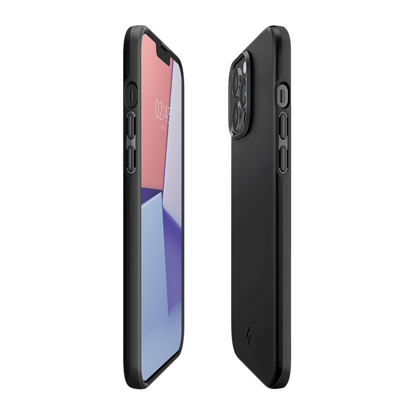 spigen Thin Fit TPU & Polycarbonate Back Cover for Apple iPhone 13 Pro (Wireless Charging Compatible, Black)_12