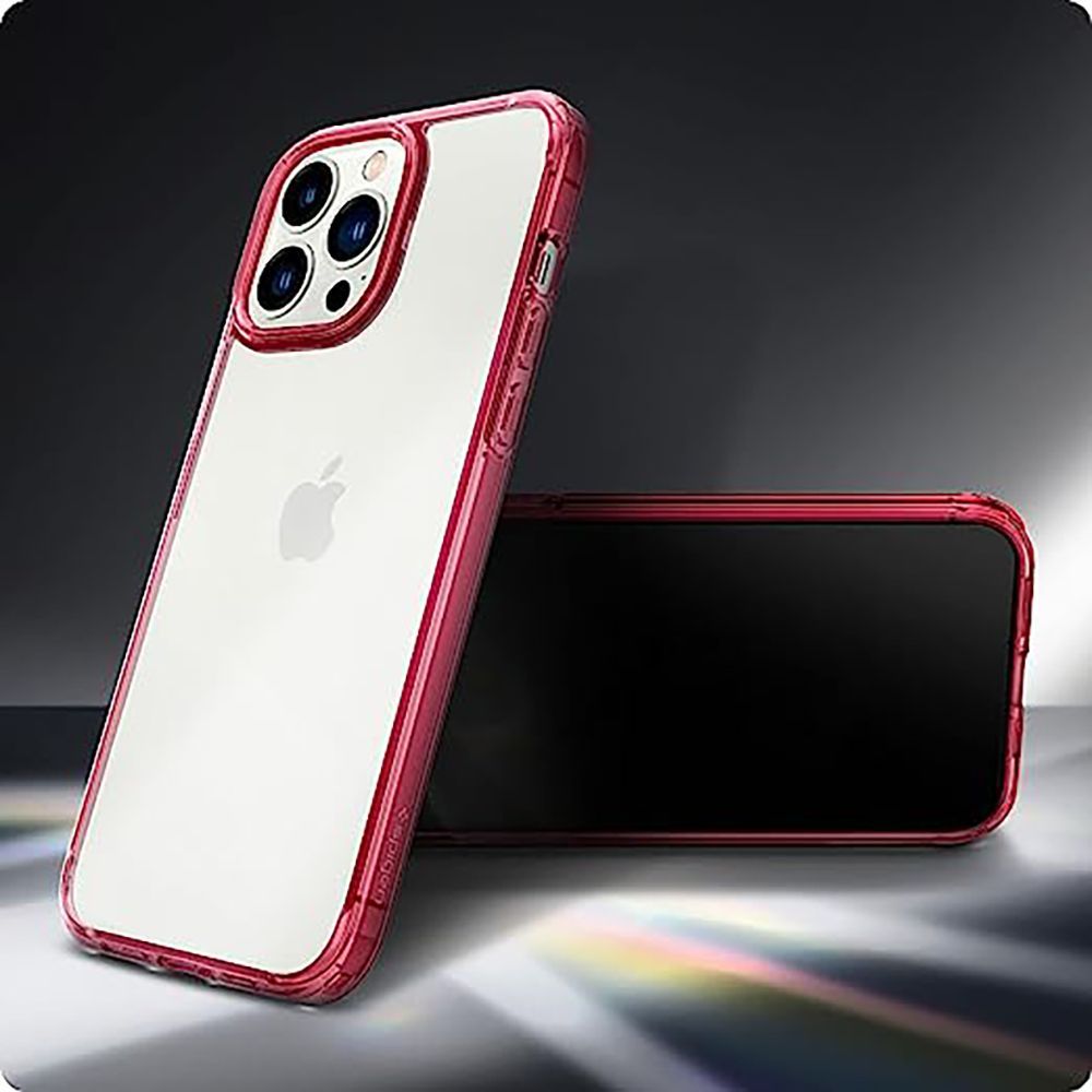 spigen Ultra Hybrid TPU Back Cover for Apple iPhone 13 Pro (Air Cushion Technology, Red Crystal)_5