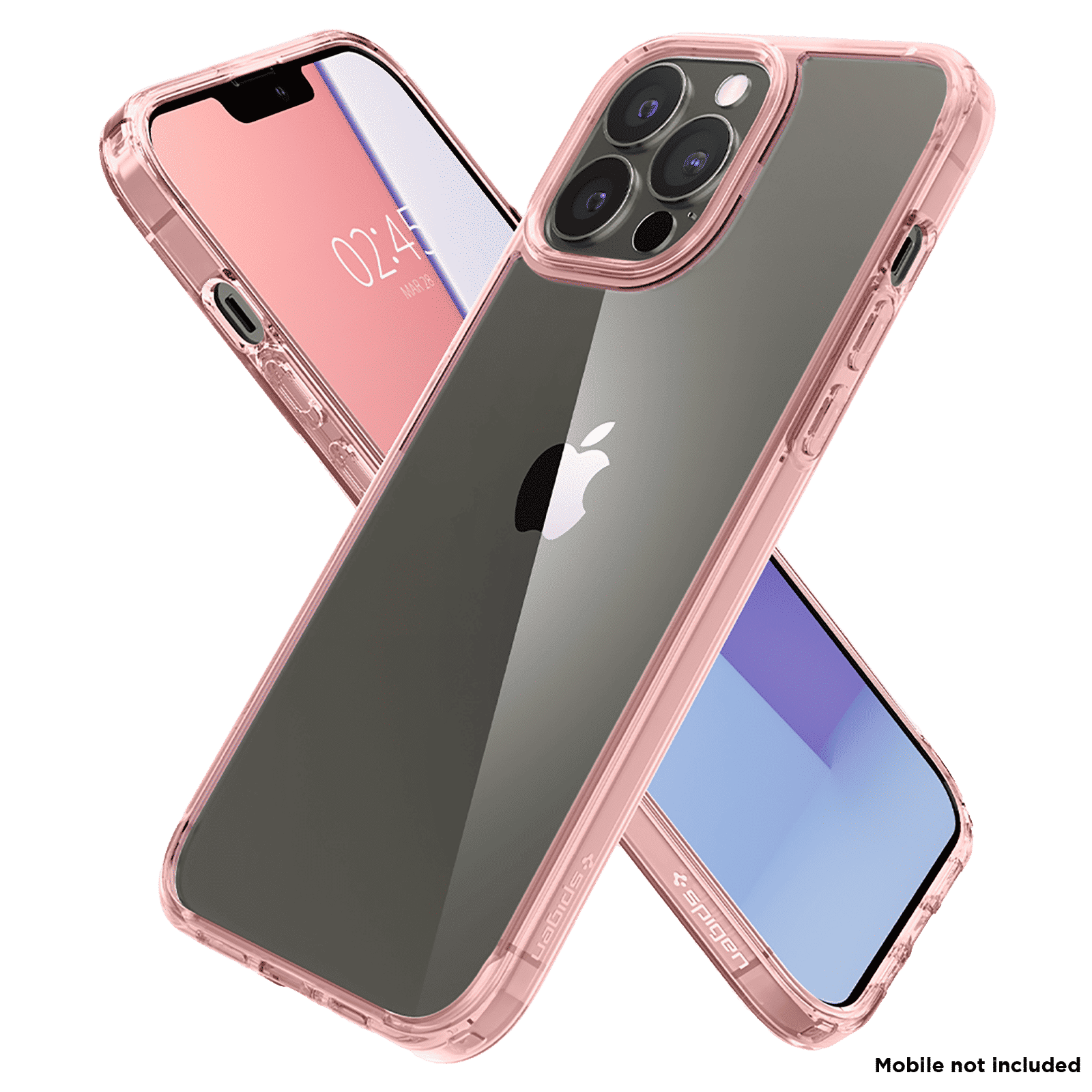 spigen Ultra Hybrid TPU & Polycarbonate Back Cover for Apple iPhone 13 Pro (Supports Wireless Charging, Rose Crystal)_6