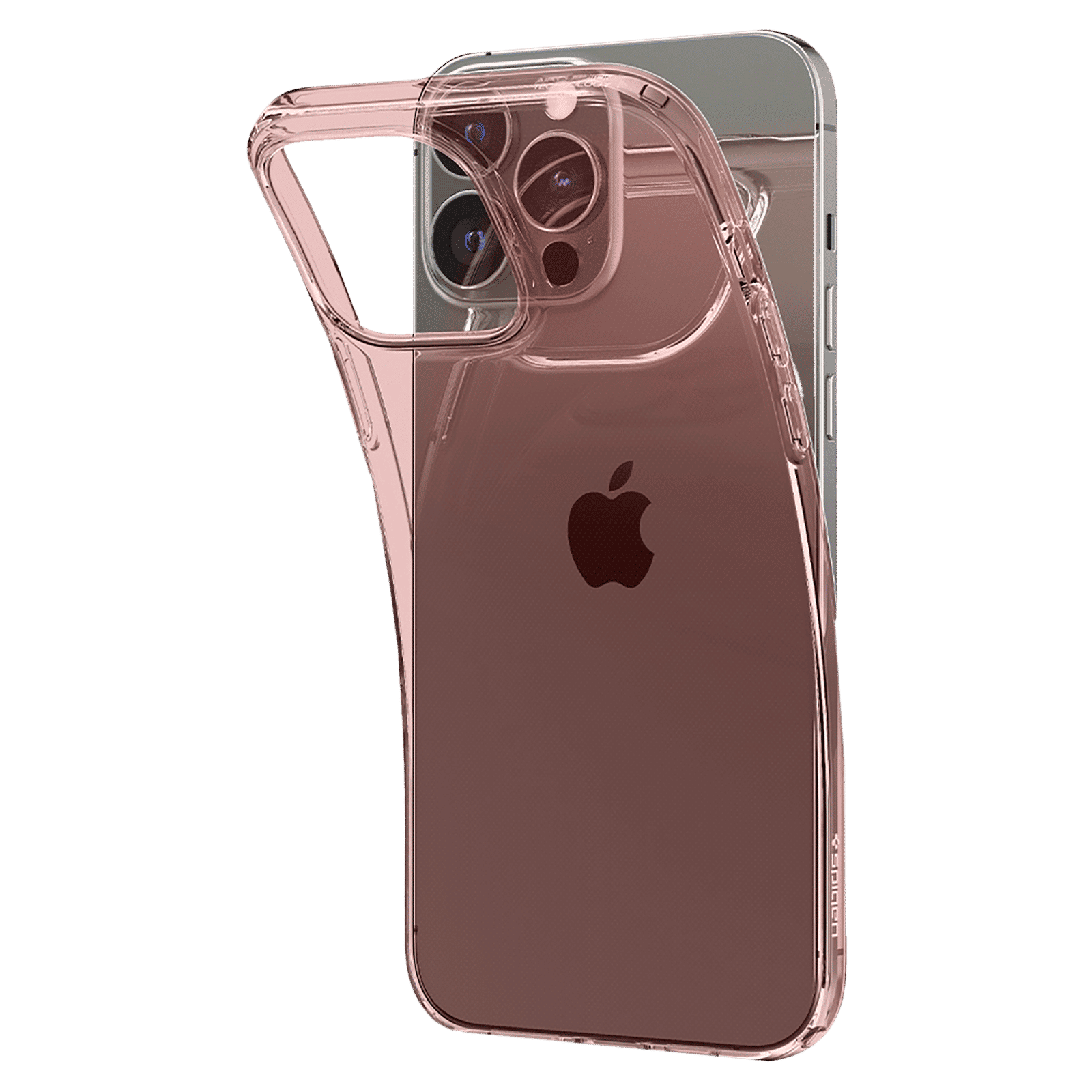 spigen Crystal Flex Soft TPU Back Cover for Apple iPhone 13 Pro Max (Wireless Charging Compatible, Rose Crystal)_3