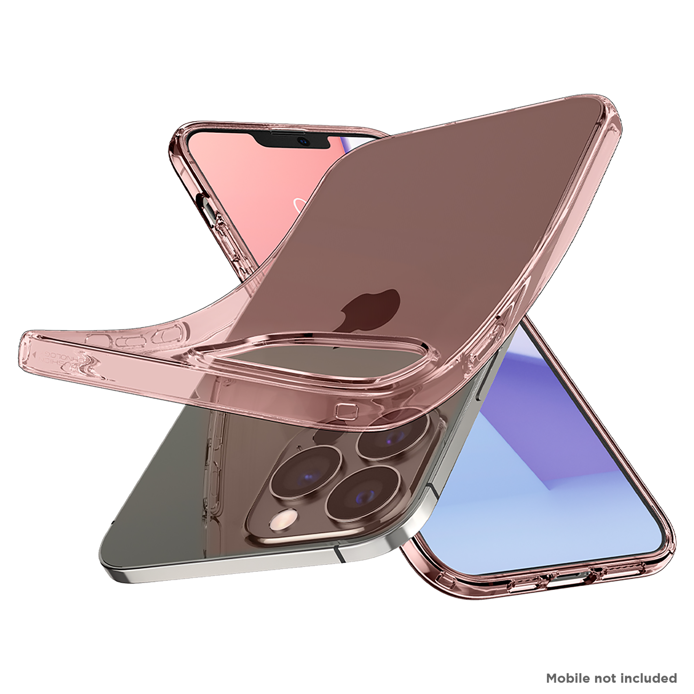 spigen Crystal Flex Soft TPU Back Cover for Apple iPhone 13 Pro Max (Wireless Charging Compatible, Rose Crystal)_5