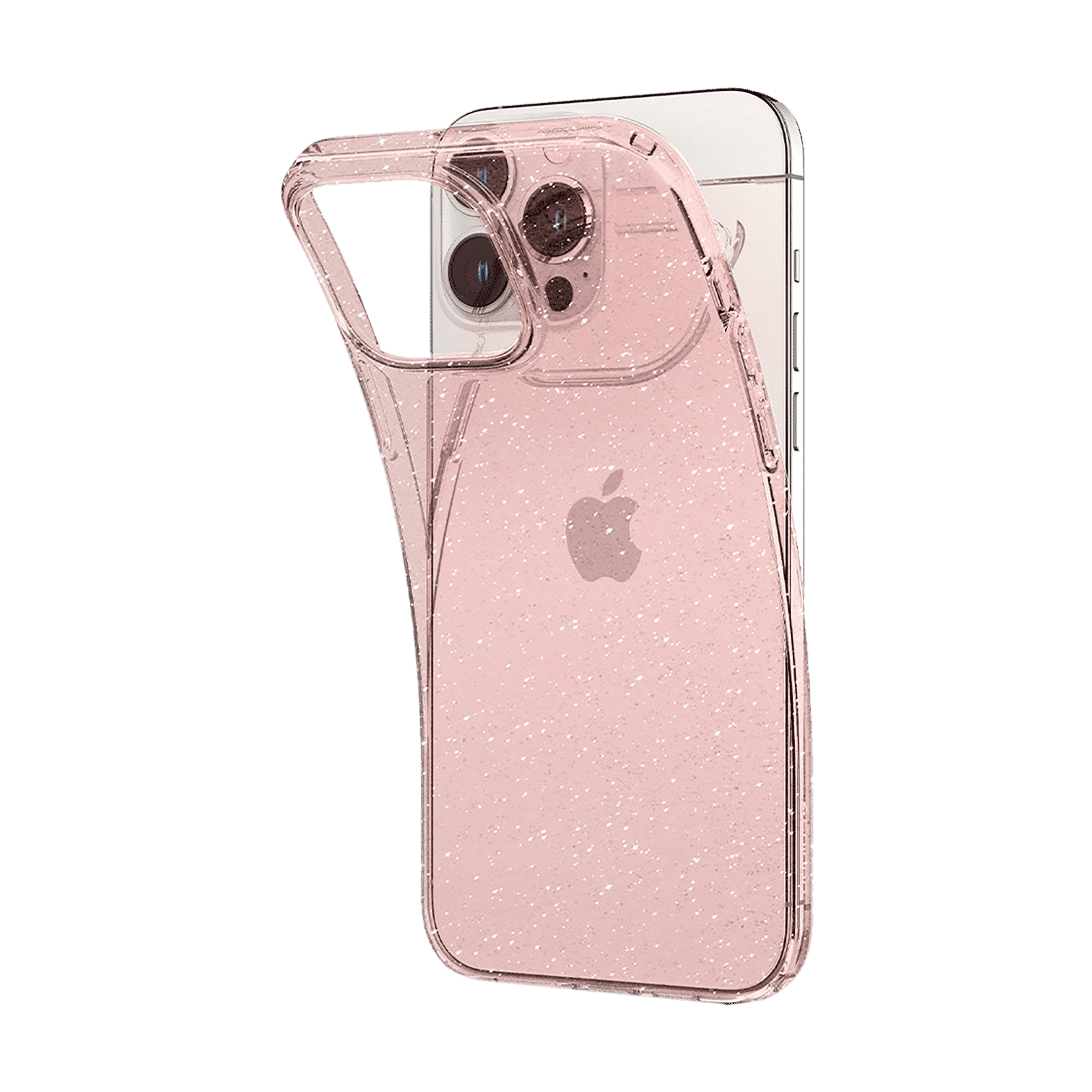 spigen Liquid Crystal Glitter TPU Back Cover for Apple iPhone 13 Pro Max (Wireless Charging Compatible, Rose Quartz)_9