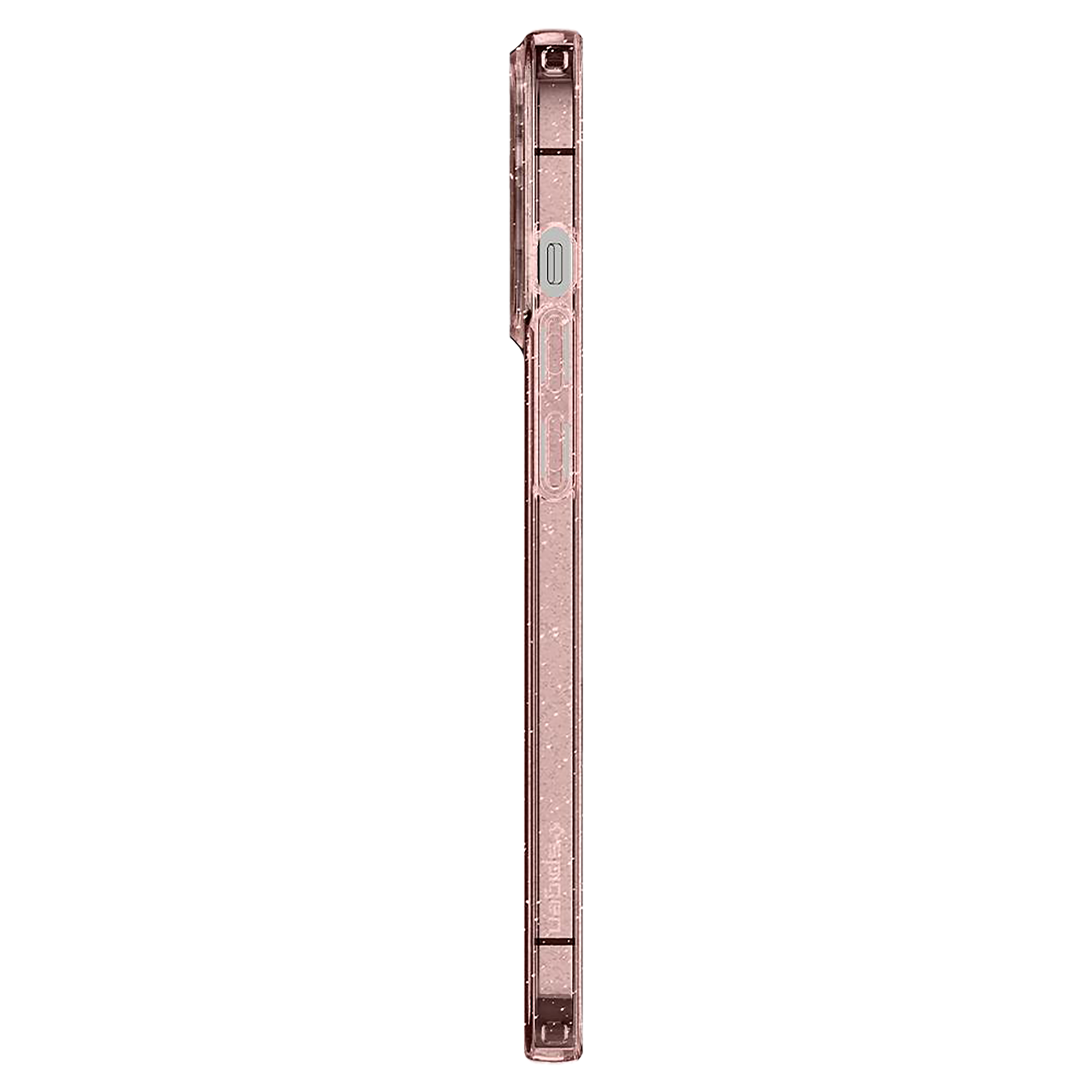 spigen Liquid Crystal Glitter TPU Back Cover for Apple iPhone 13 Pro Max (Wireless Charging Compatible, Rose Quartz)_3