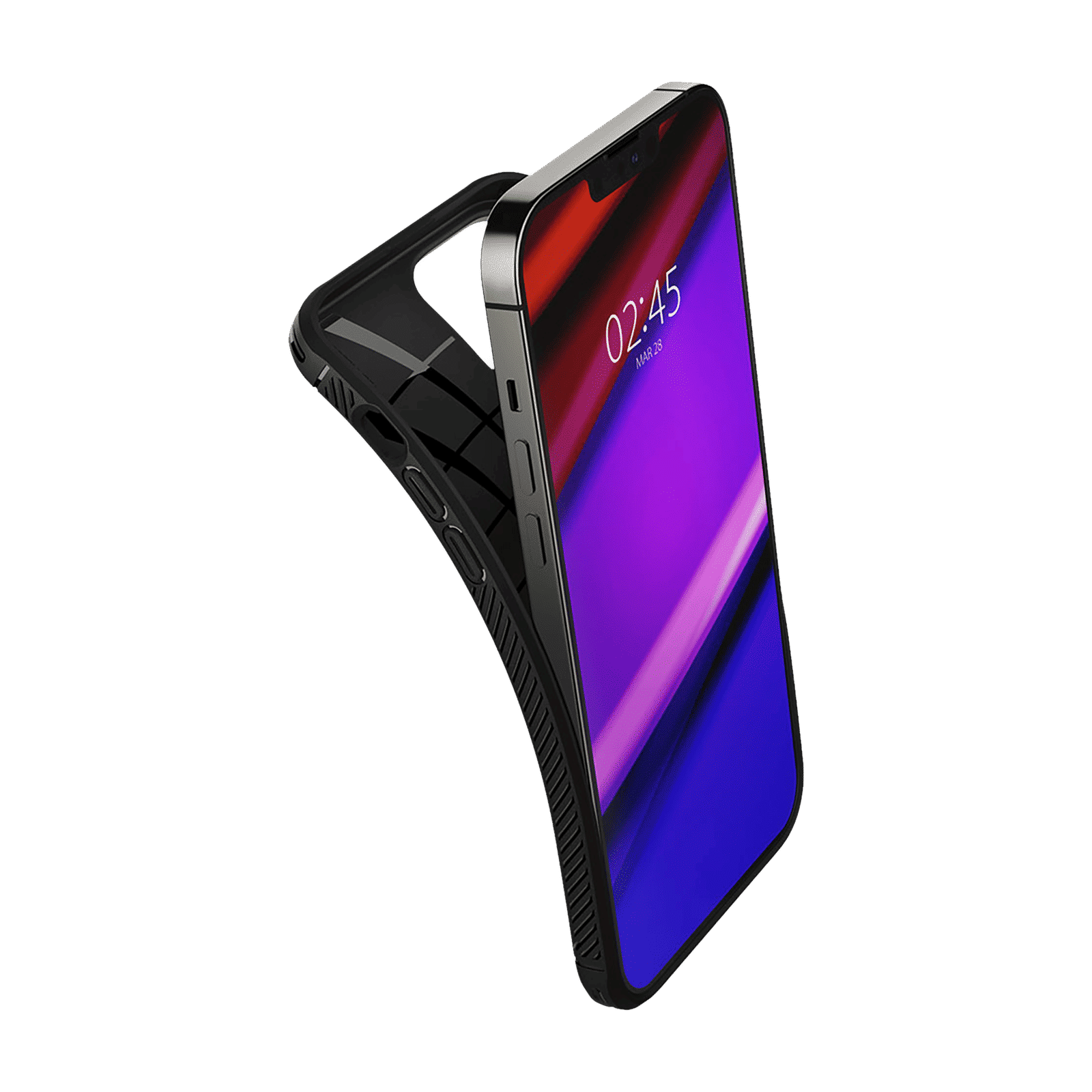 spigen Rugged Armor TPU Back Cover for Apple iPhone 13 Pro Max (Wireless Charging Compatible, Matte Black)_11