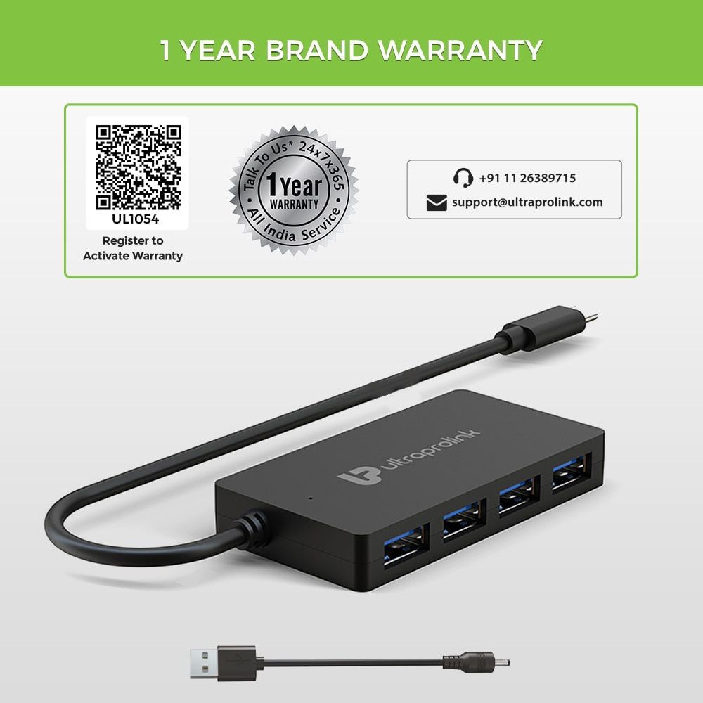 UltraProlink iExpand USB 3.1 Type C to USB 3.0 Type A USB Hub (High Speed Transfer Data, Black)_5