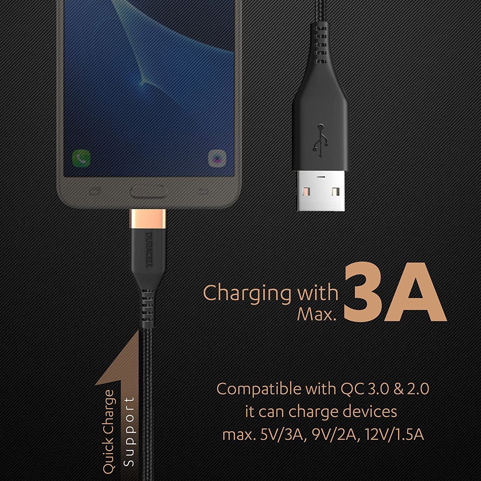 DURACELL Type A to Type B 3.96 Feet (1.2 M) Cable (Tangle-free Design, Black)_8