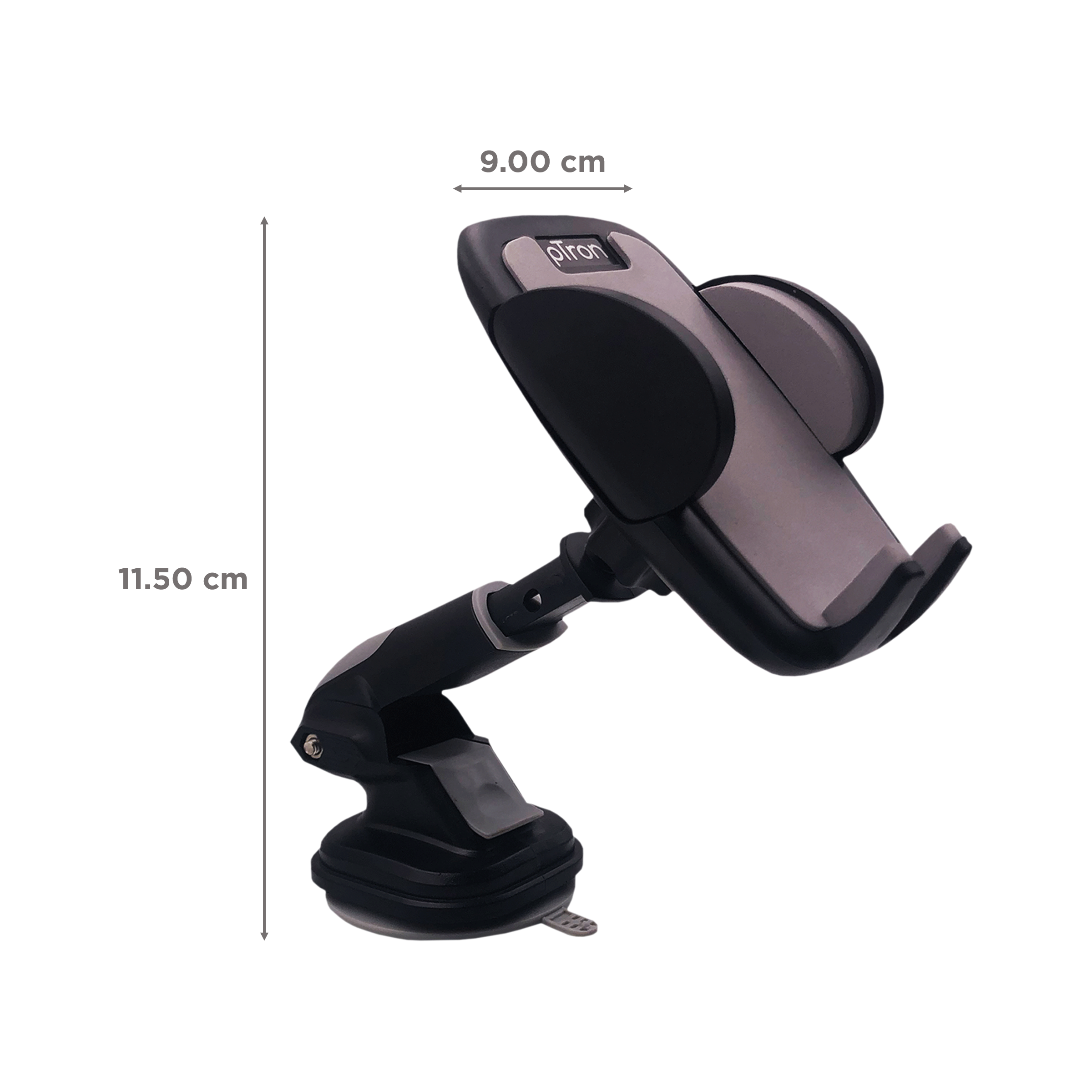 pTron Mount ST4F Adjustable Car Mount Phone Holder for Dashboard & Windshield (Rotating Clamp, Black)_2