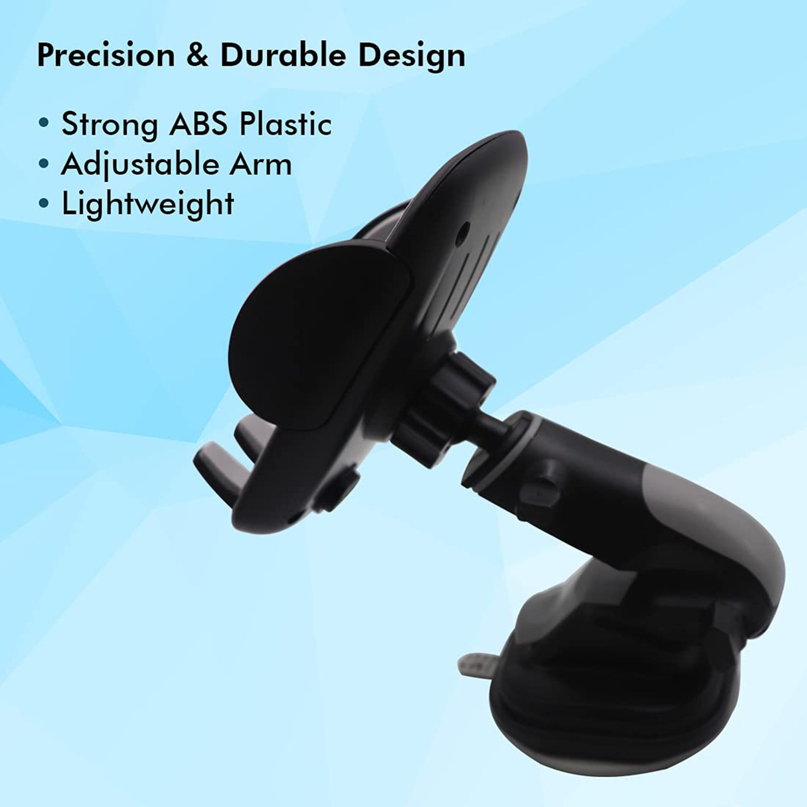 pTron Mount ST4F Adjustable Car Mount Phone Holder for Dashboard & Windshield (Rotating Clamp, Black)_8