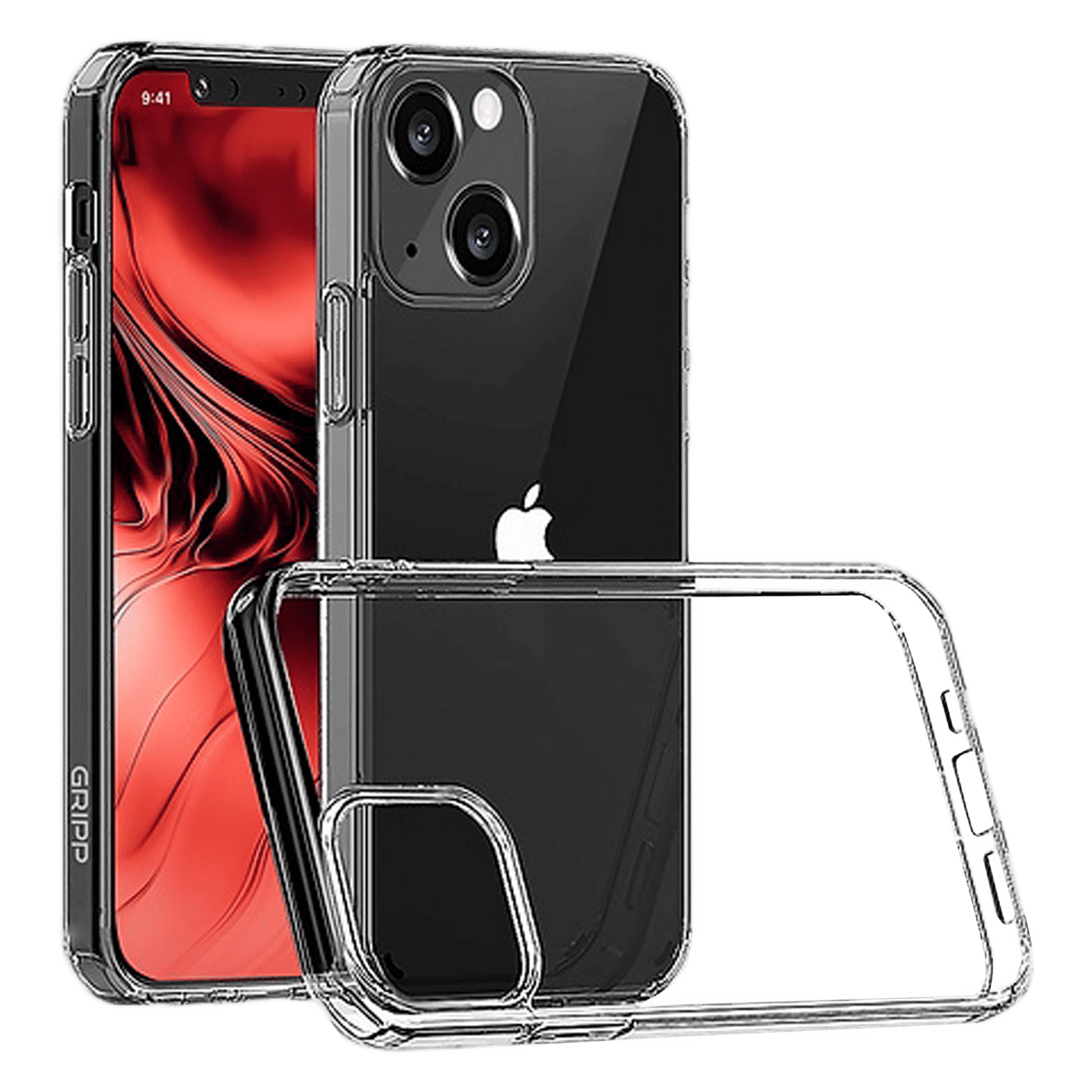 GRIPP Hard TPU & Polycarbonate Back Cover for Apple iPhone 13 (Air Cushion Technology, Clear) GRIPP Hard TPU & Polycarbonate Back Cover for Apple iPhone 13 (Air Cushion Technology, Clear)_1
