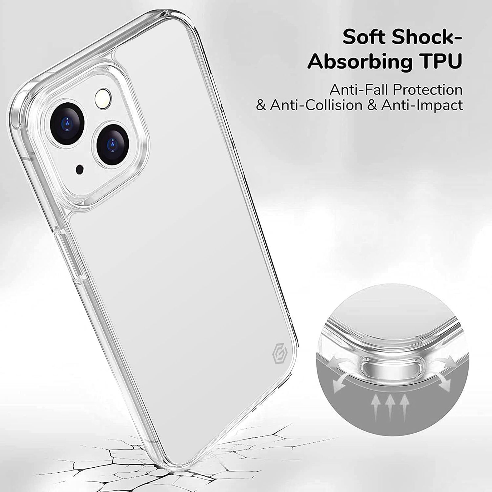 GRIPP Hard TPU & Polycarbonate Back Cover for Apple iPhone 13 (Air Cushion Technology, Clear) GRIPP Hard TPU & Polycarbonate Back Cover for Apple iPhone 13 (Air Cushion Technology, Clear)_8