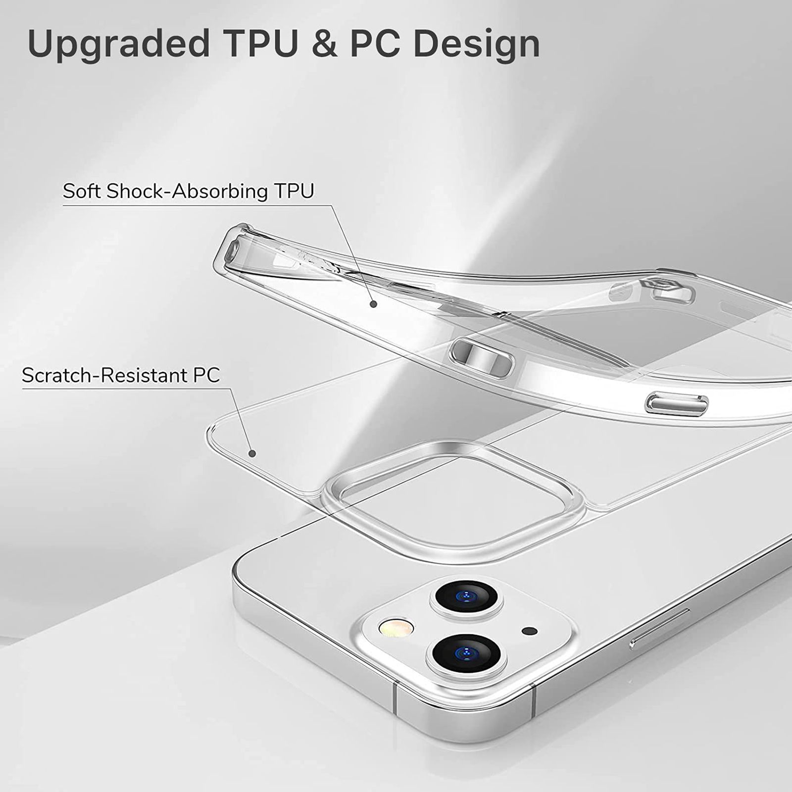 GRIPP Hard TPU & Polycarbonate Back Cover for Apple iPhone 13 (Air Cushion Technology, Clear) GRIPP Hard TPU & Polycarbonate Back Cover for Apple iPhone 13 (Air Cushion Technology, Clear)_9