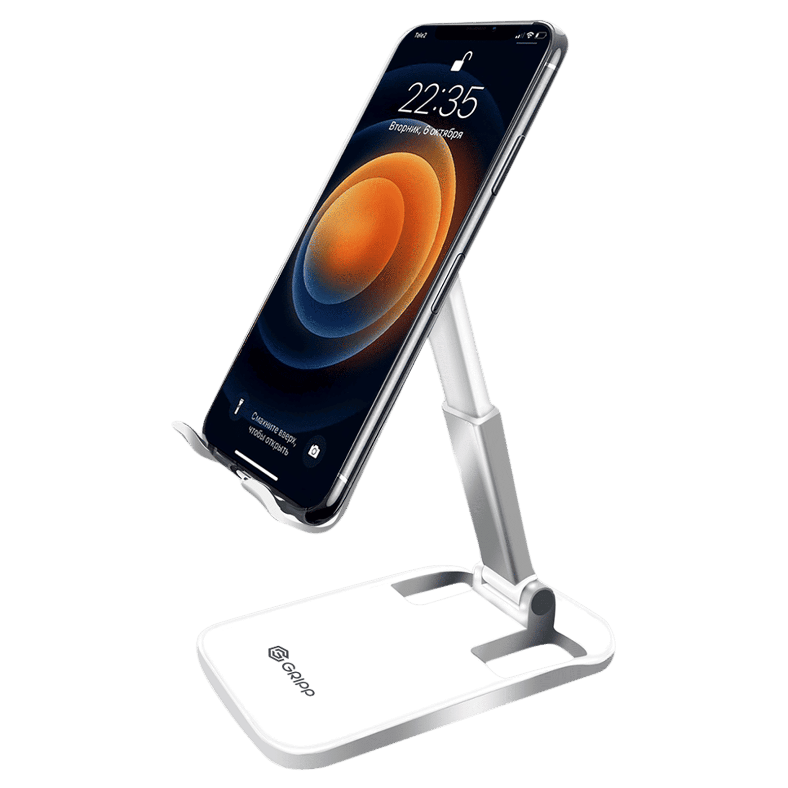 GRIPP Magic Stand For Mobiles (Portable and Wide Compatibility, White)_4