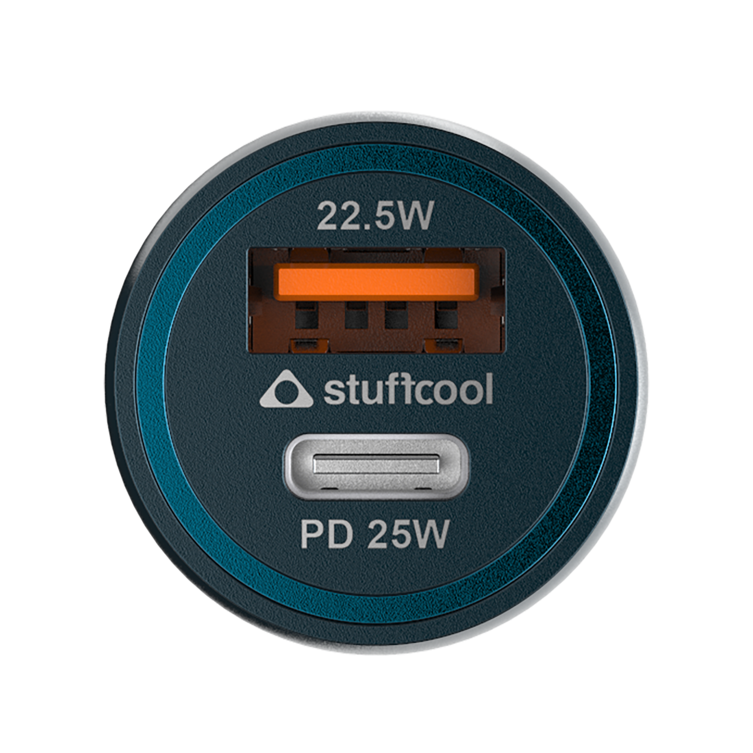 stuffcool Ultimus 47W Type A & Type C 2-Port Fast Car Charger (Adapter Only, Multi-Layer Safety System, Blue)_3