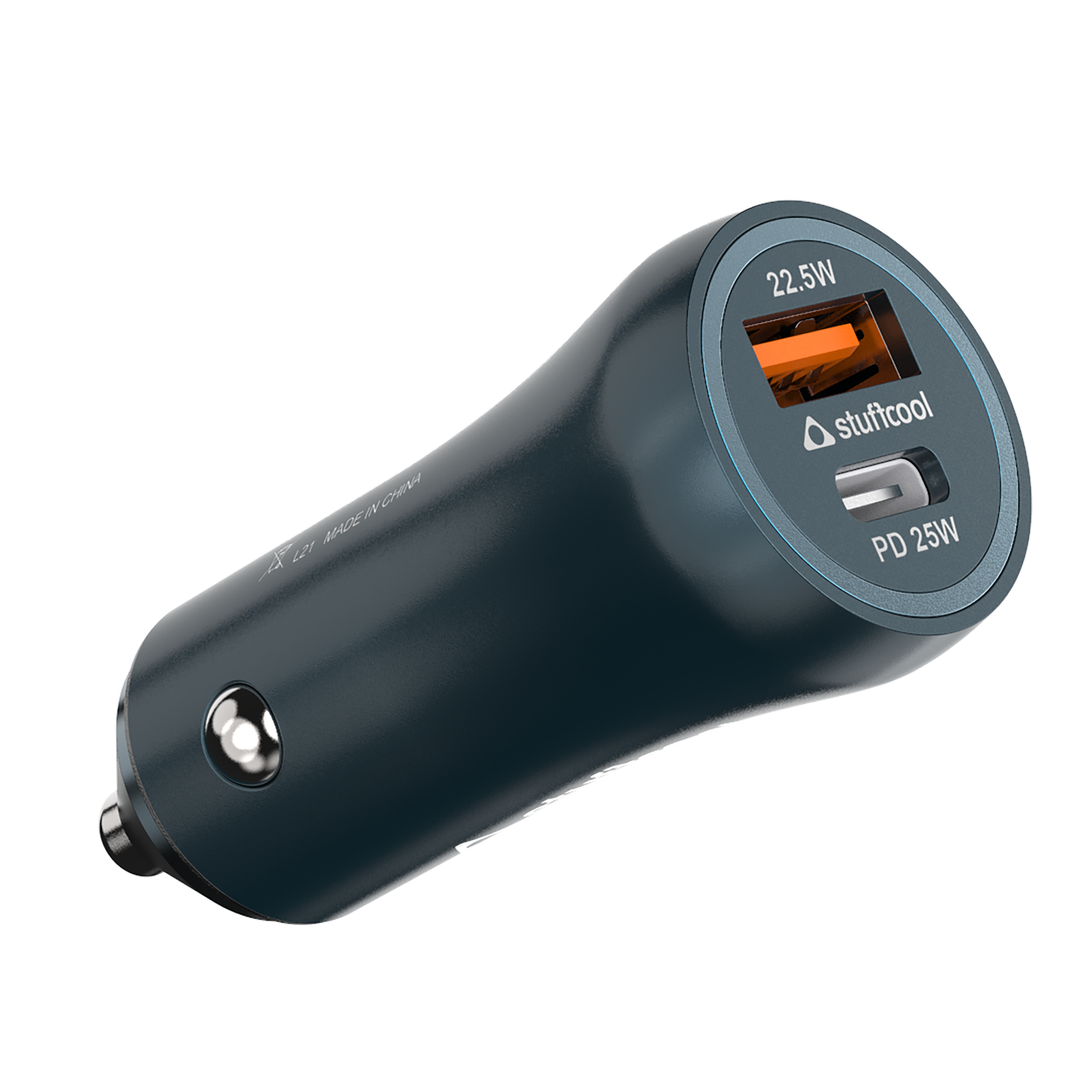 stuffcool Ultimus 47W Type A & Type C 2-Port Fast Car Charger (Adapter Only, Multi-Layer Safety System, Blue)_5